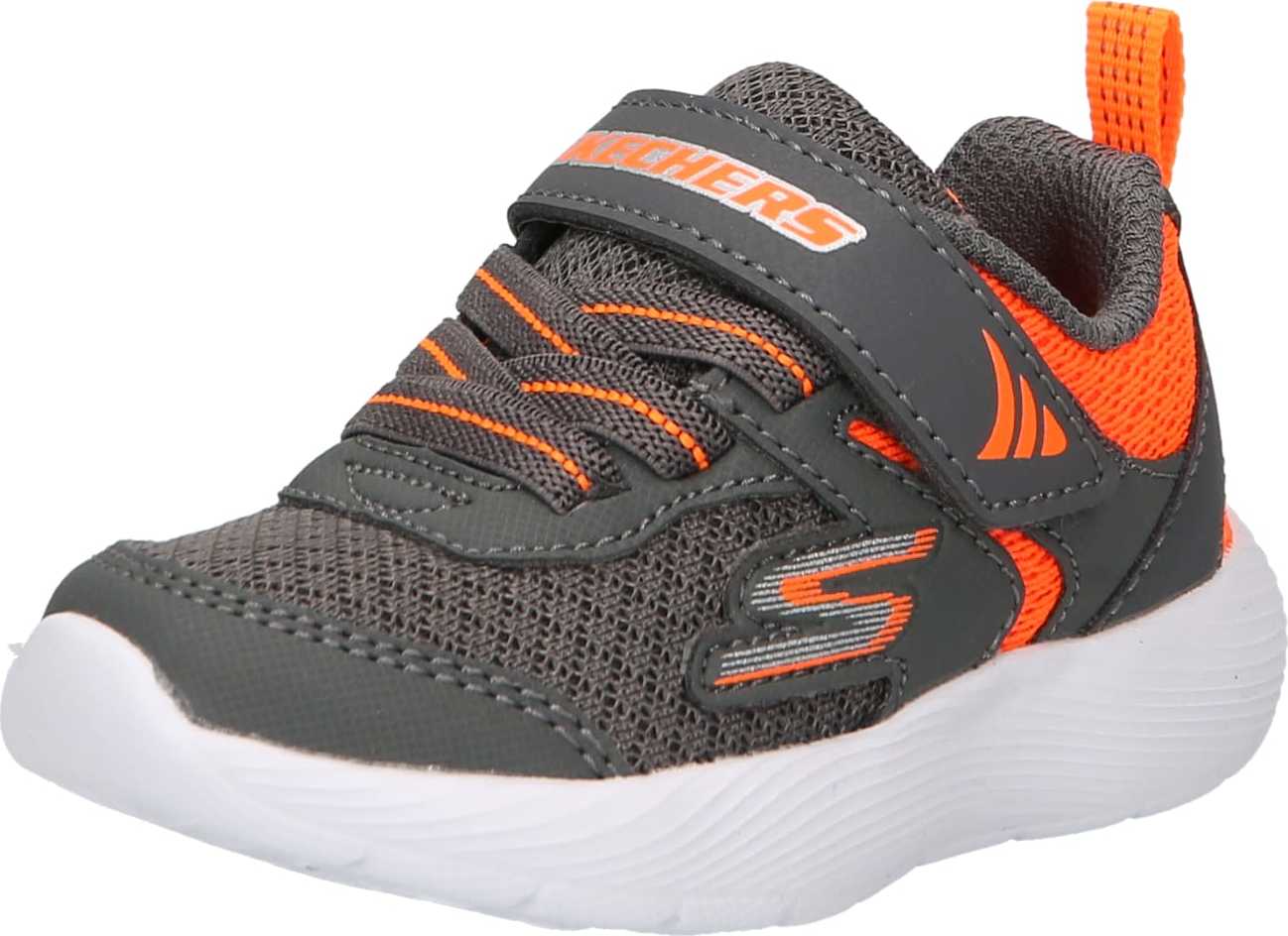 SKECHERS Tenisky 'DYNA' šedá / stříbrně šedá / oranžová