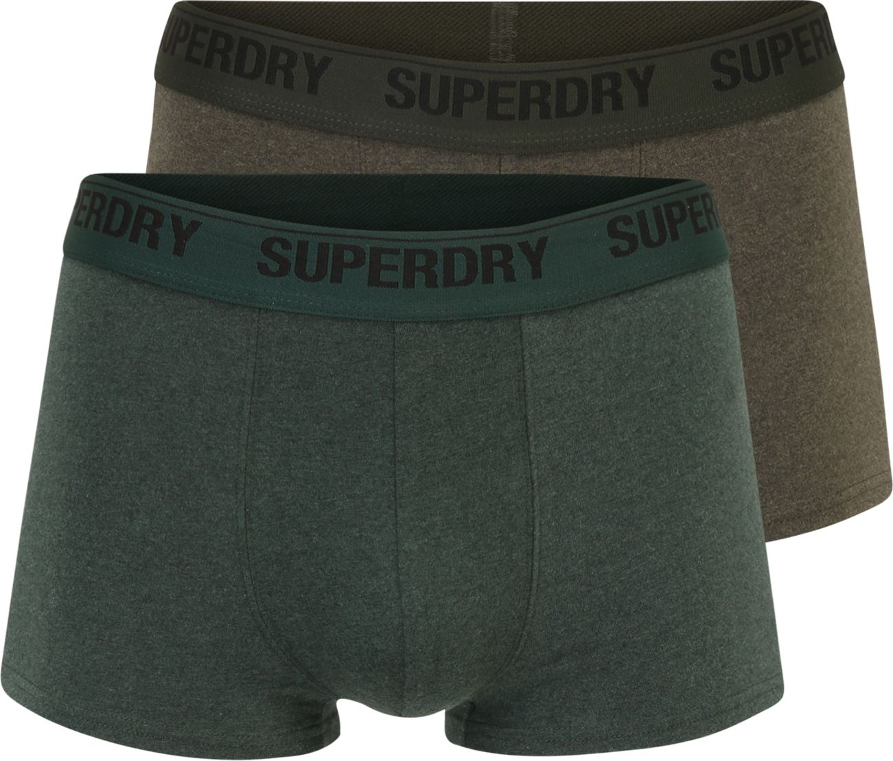 Superdry Boxerky zelený melír / khaki / černá