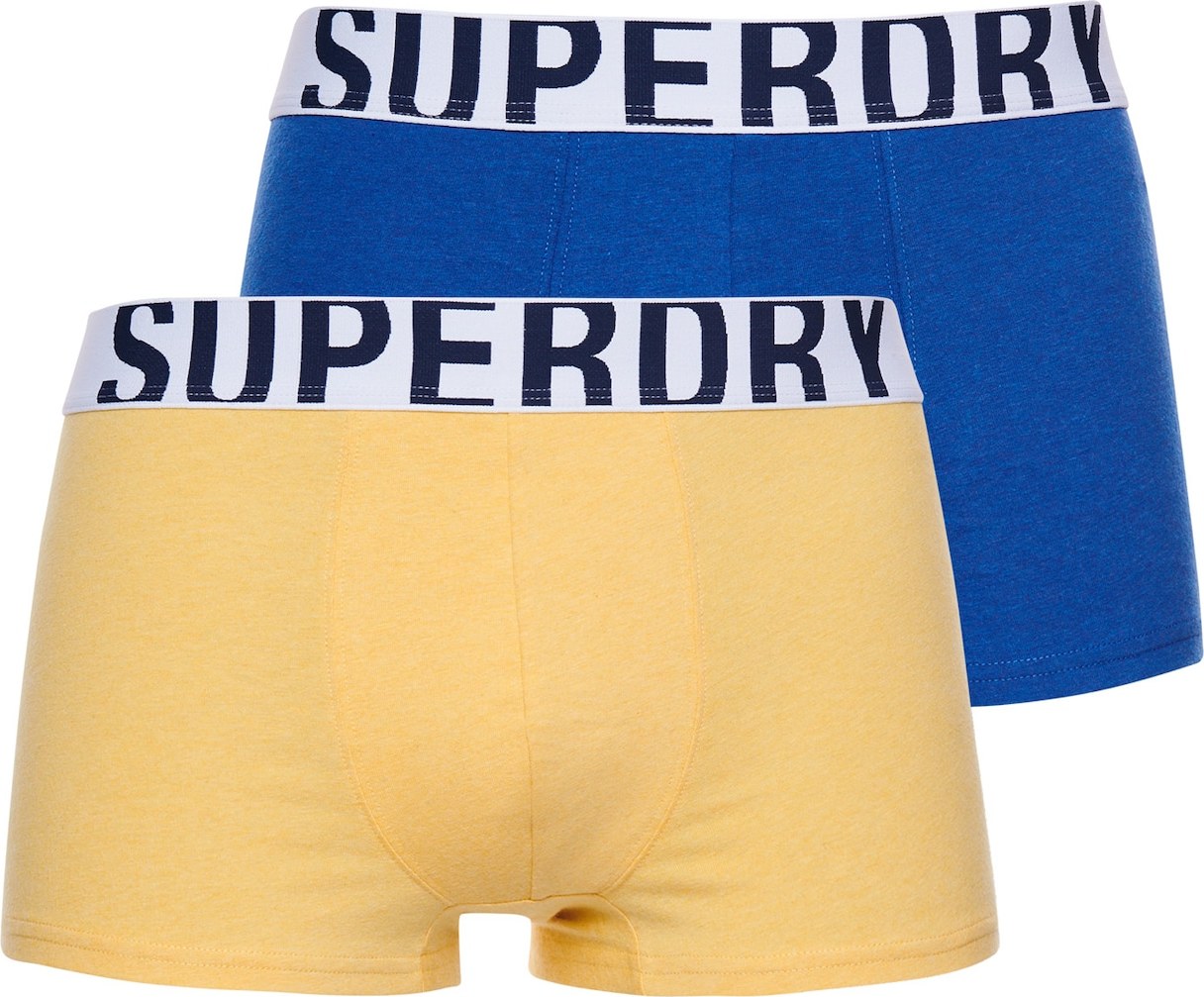 Superdry Boxerky žlutá / modrá