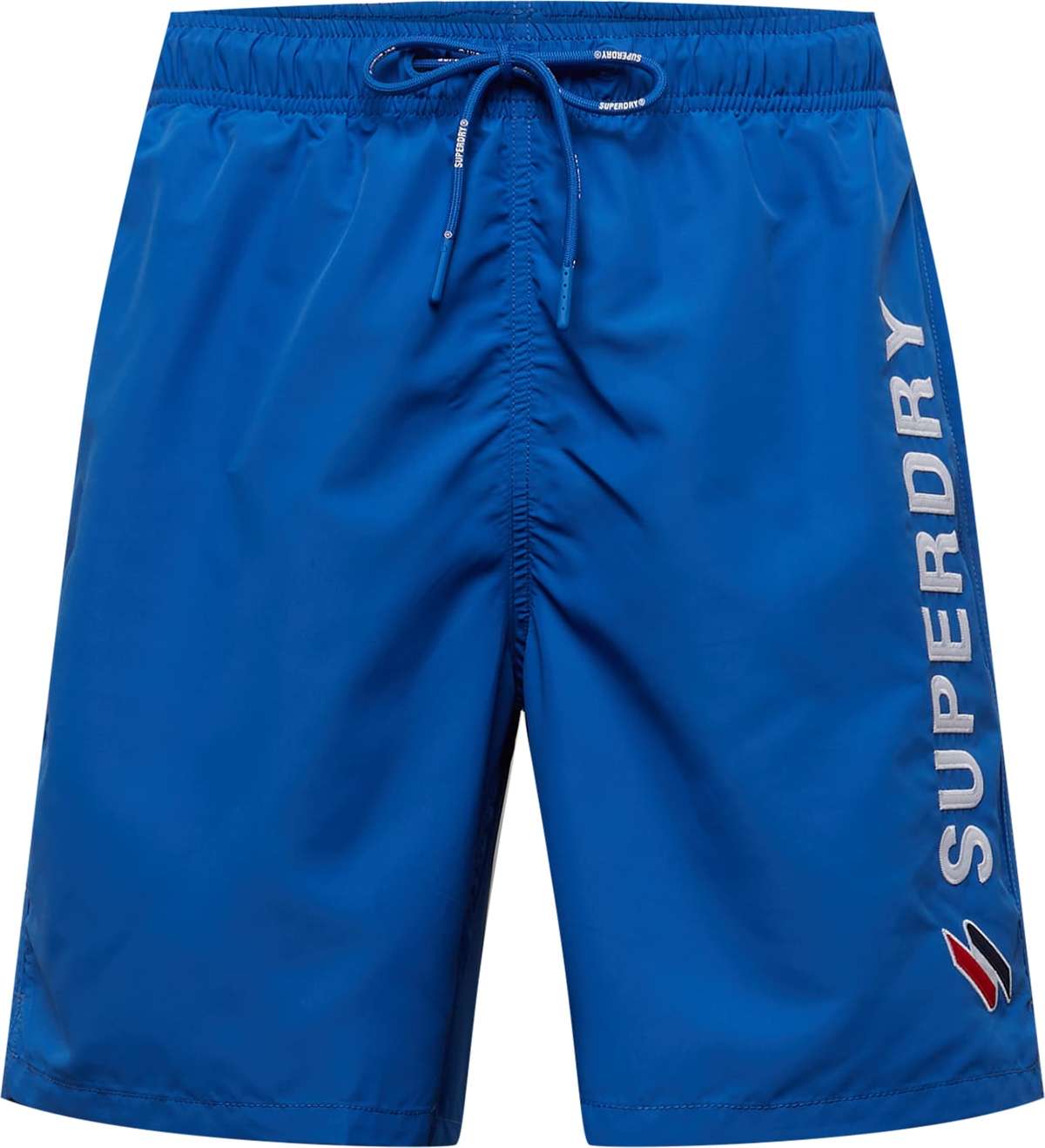 Superdry Plavecké šortky modrá / bílá / černá / ohnivá červená