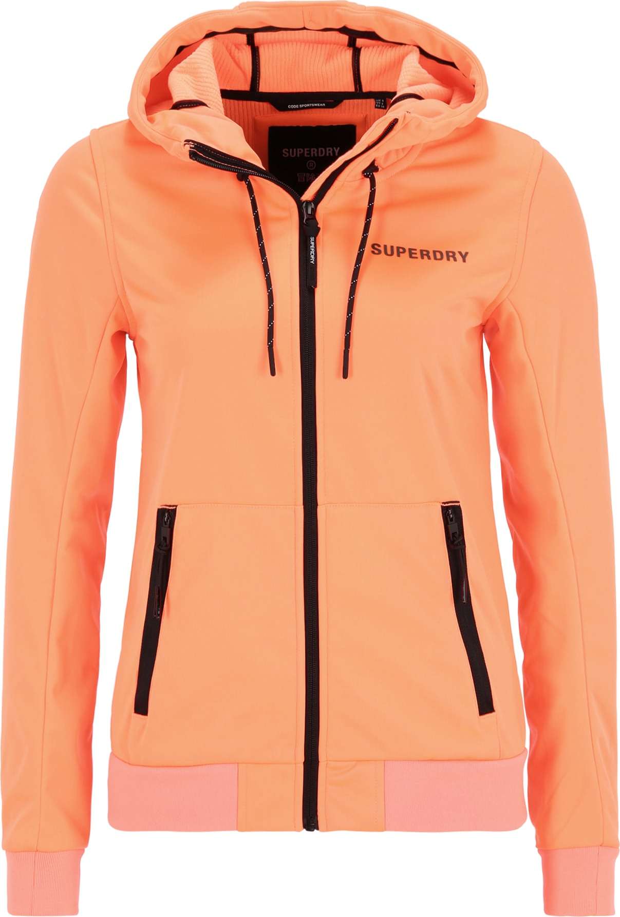 Superdry Přechodná bunda oranžová / černá