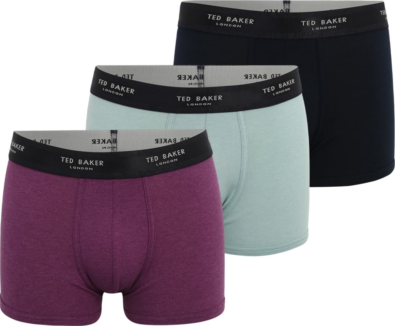 Ted Baker Boxerky vínově červená / světlemodrá / námořnická modř / bílá