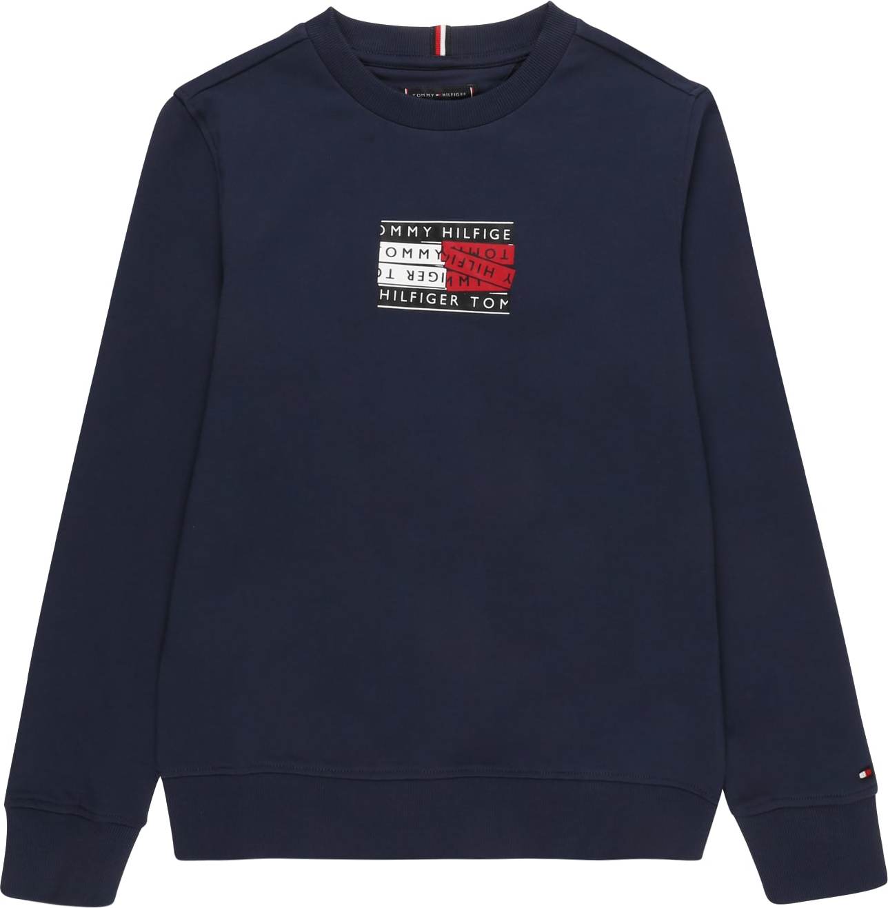 TOMMY HILFIGER Mikina námořnická modř / bílá / červená