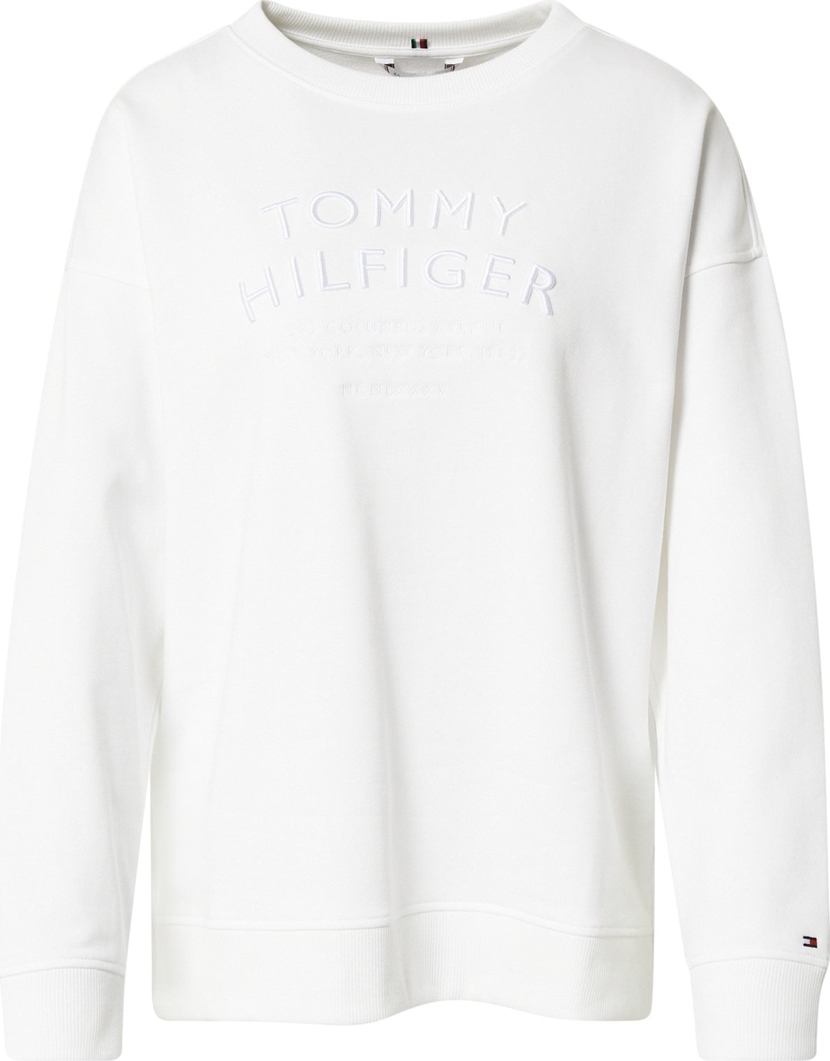 TOMMY HILFIGER Mikina offwhite / červená / námořnická modř