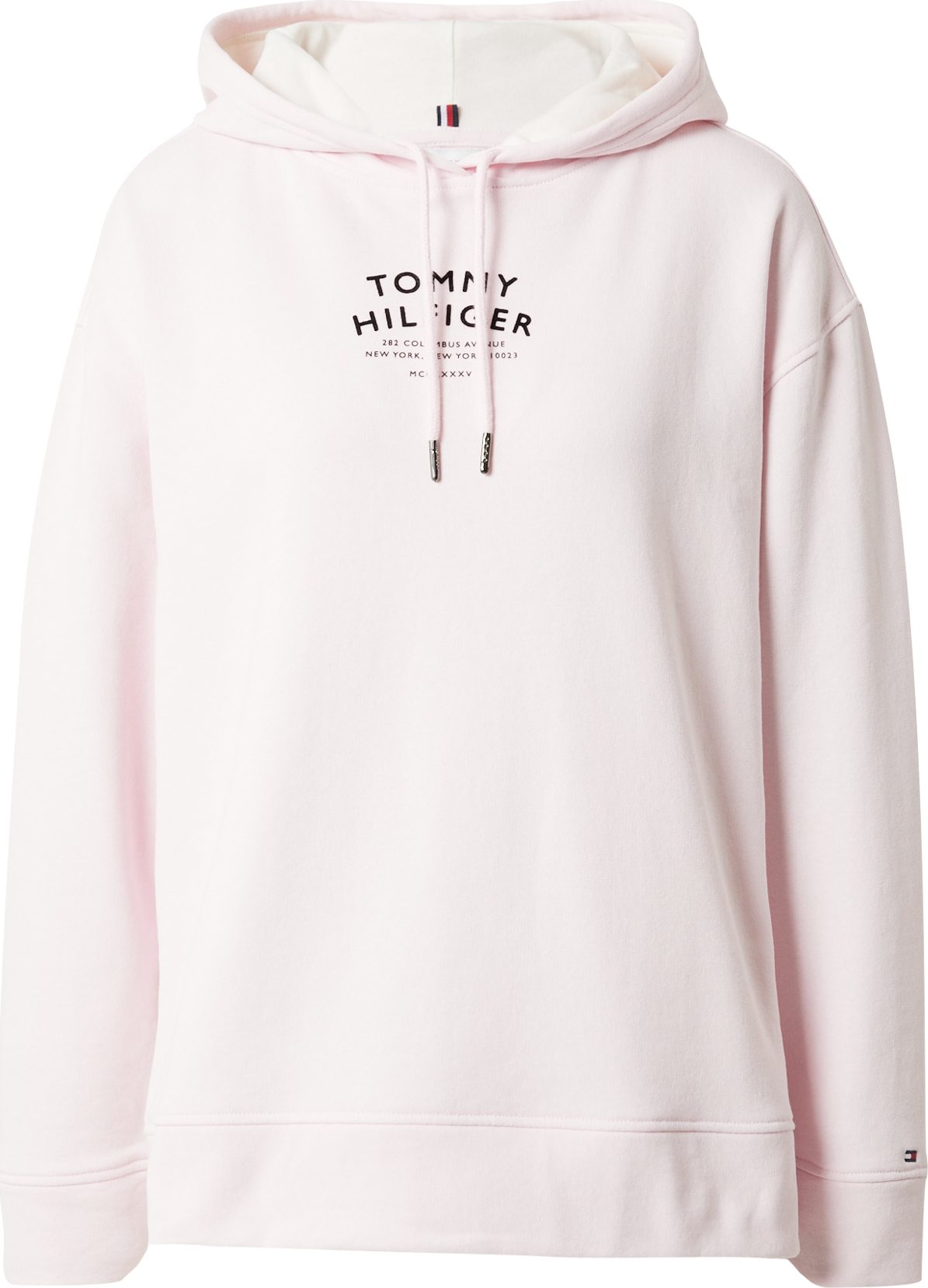 TOMMY HILFIGER Mikina pastelově růžová / černá