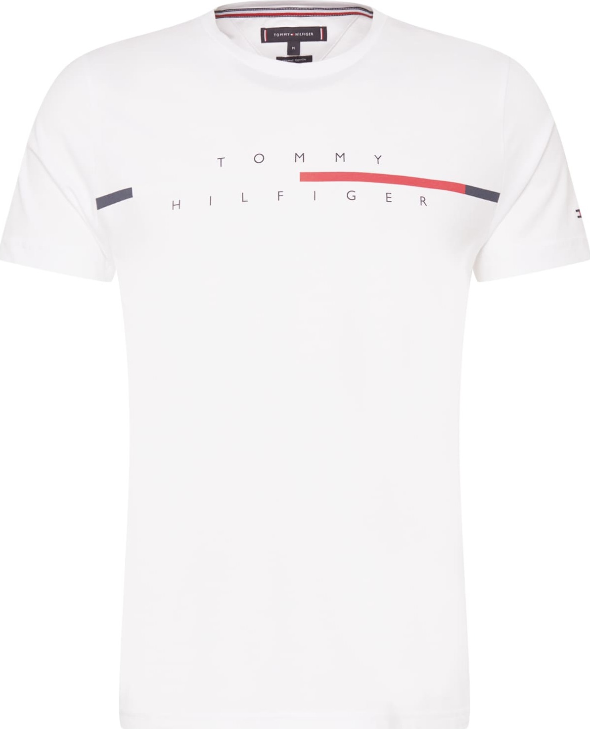 TOMMY HILFIGER Tričko bílá / námořnická modř / ohnivá červená