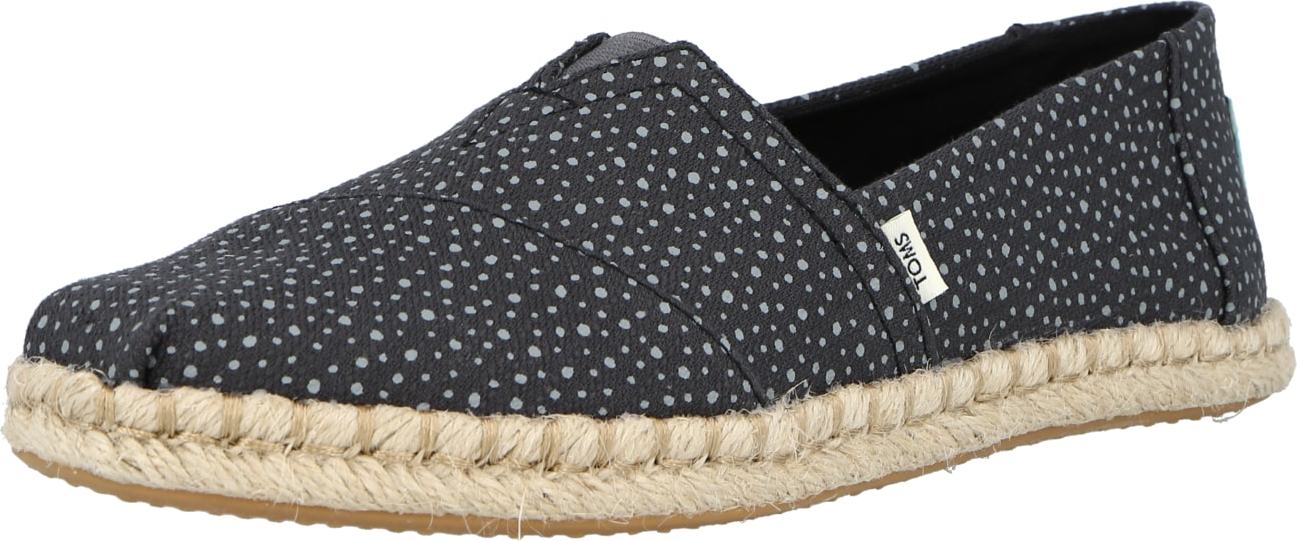 TOMS Espadrilky černá / kámen