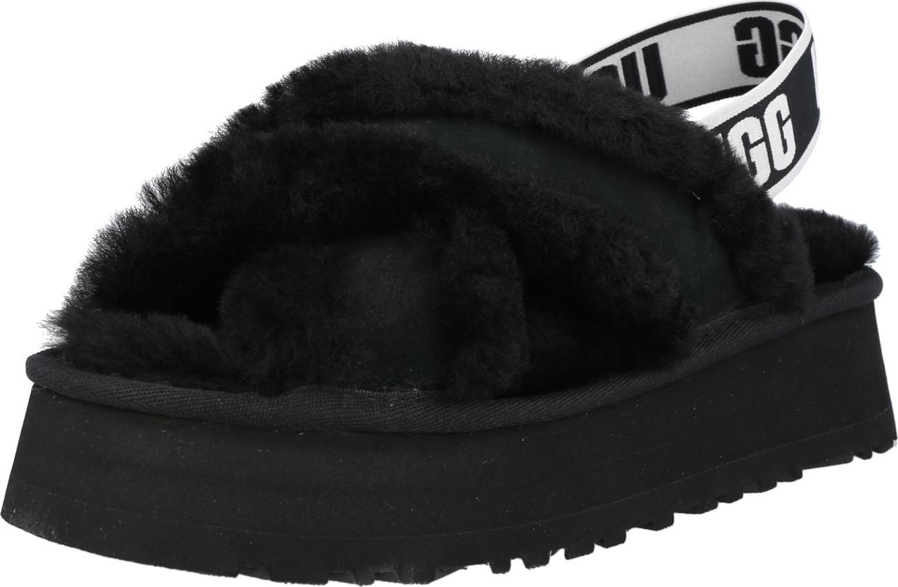 UGG Sandály černá / bílá