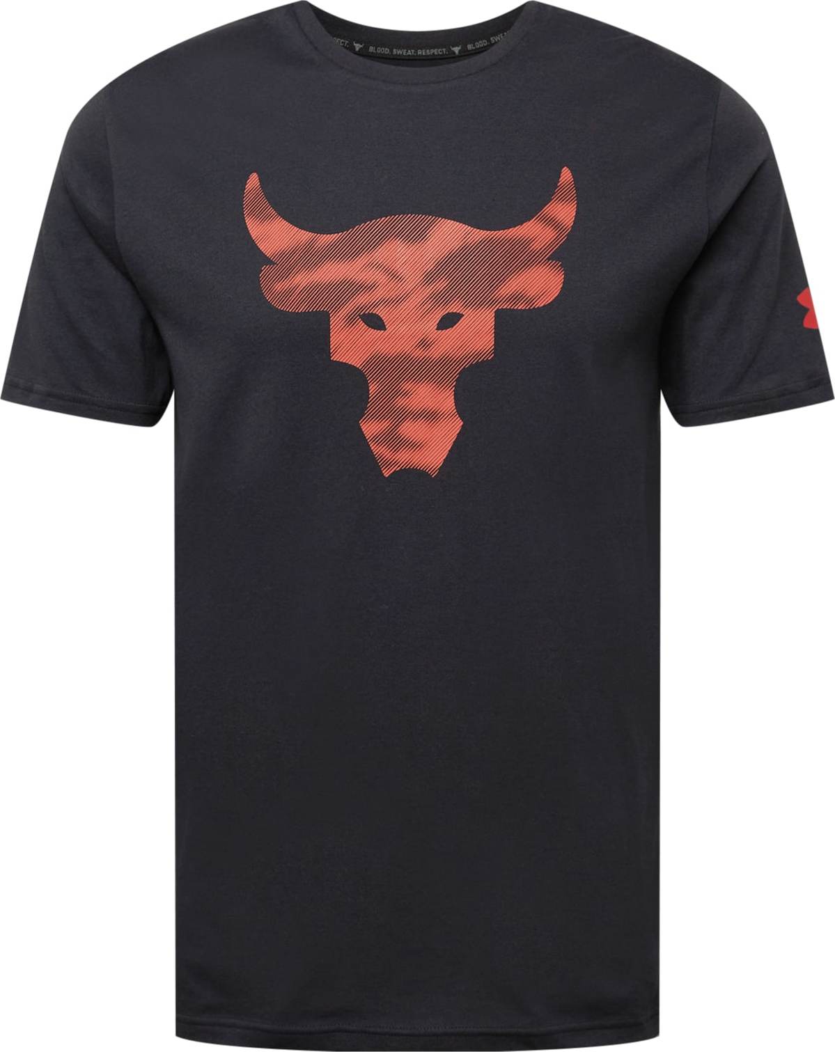 UNDER ARMOUR Funkční tričko 'Rock Brahma Bull' černá / rezavě červená