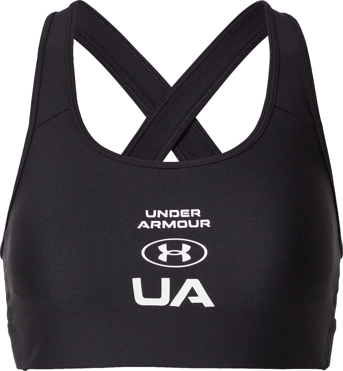 UNDER ARMOUR Sportovní podprsenka černá / bílá