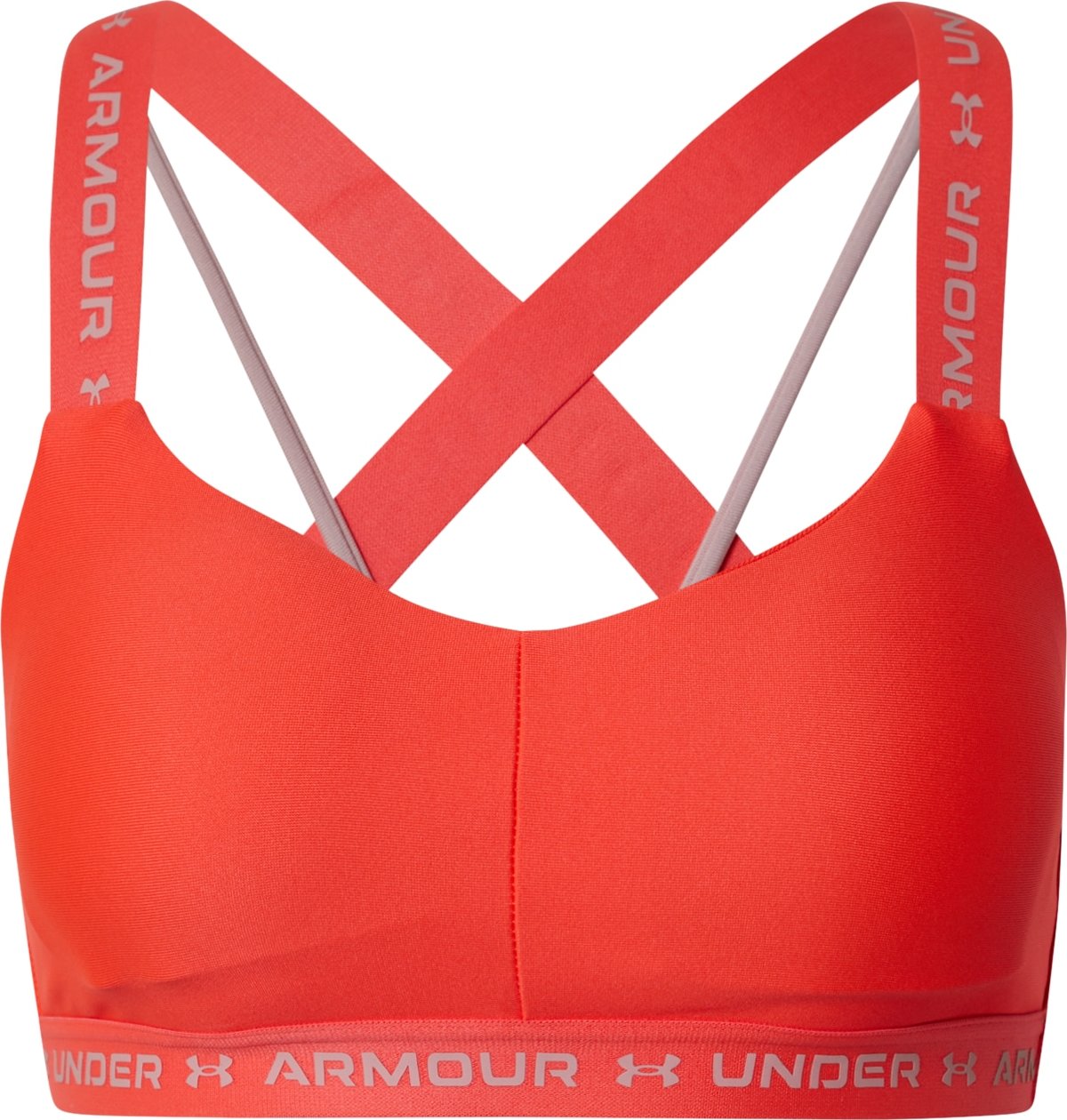 UNDER ARMOUR Sportovní podprsenka oranžově červená / tělová