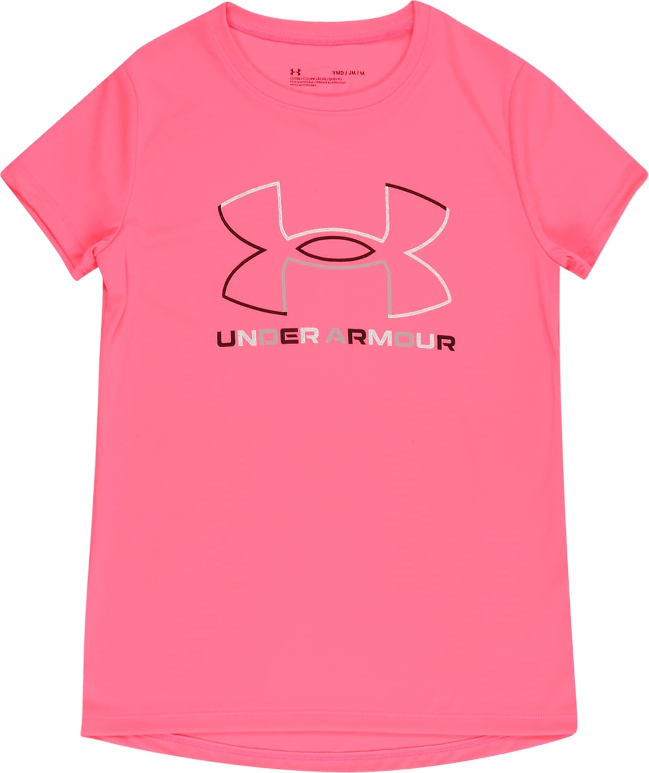 UNDER ARMOUR Tričko pink / černá / šedá