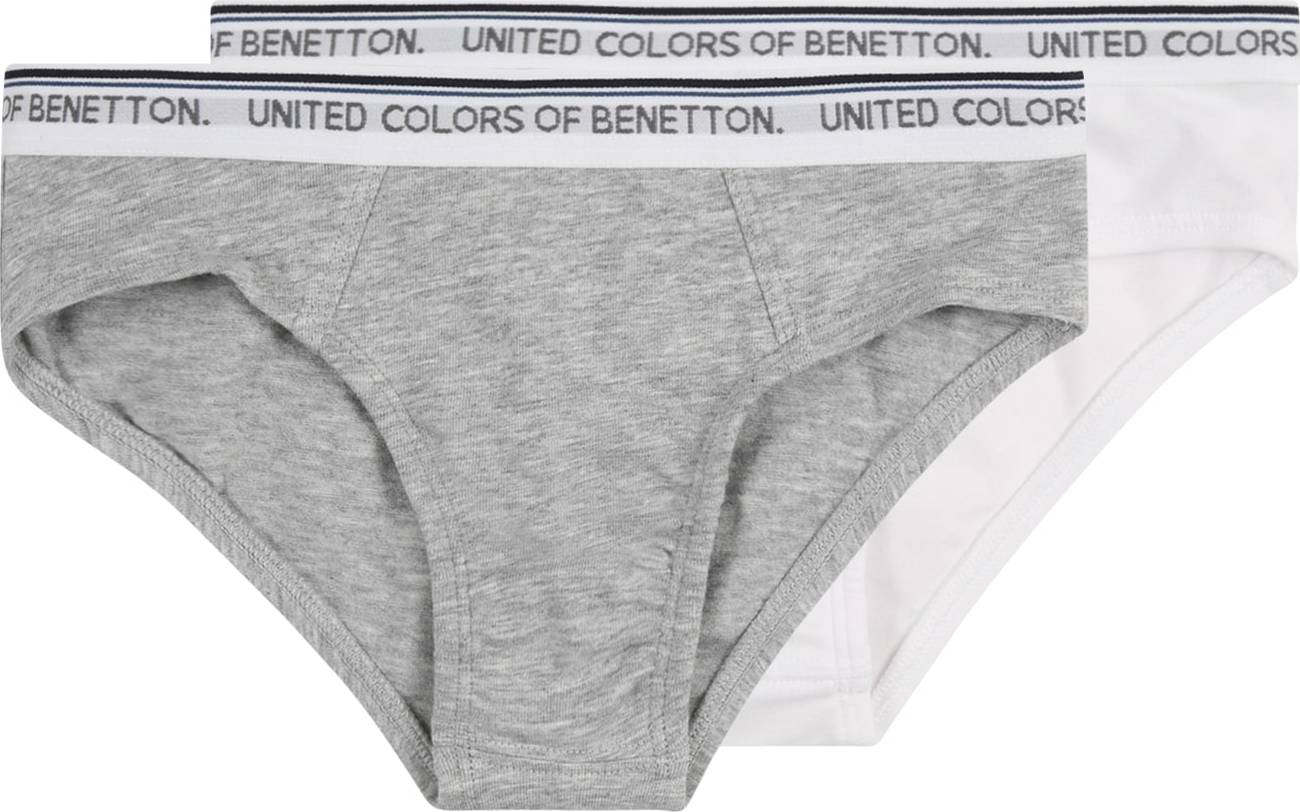 UNITED COLORS OF BENETTON Spodní prádlo šedý melír / bílá / černá