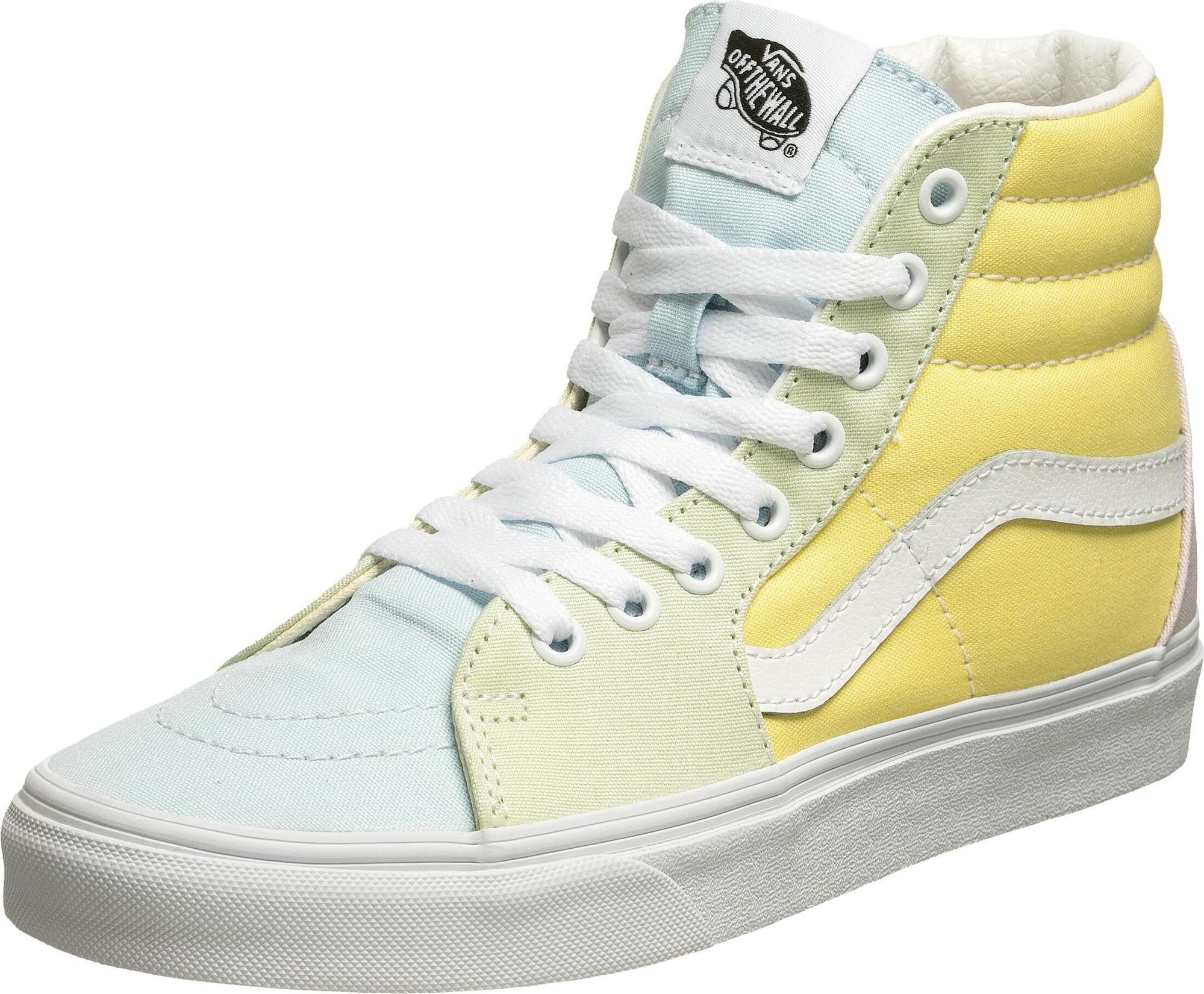 VANS Kotníkové tenisky 'UA SK8-Hi' bílá / světle zelená / žlutá / pastelová modrá