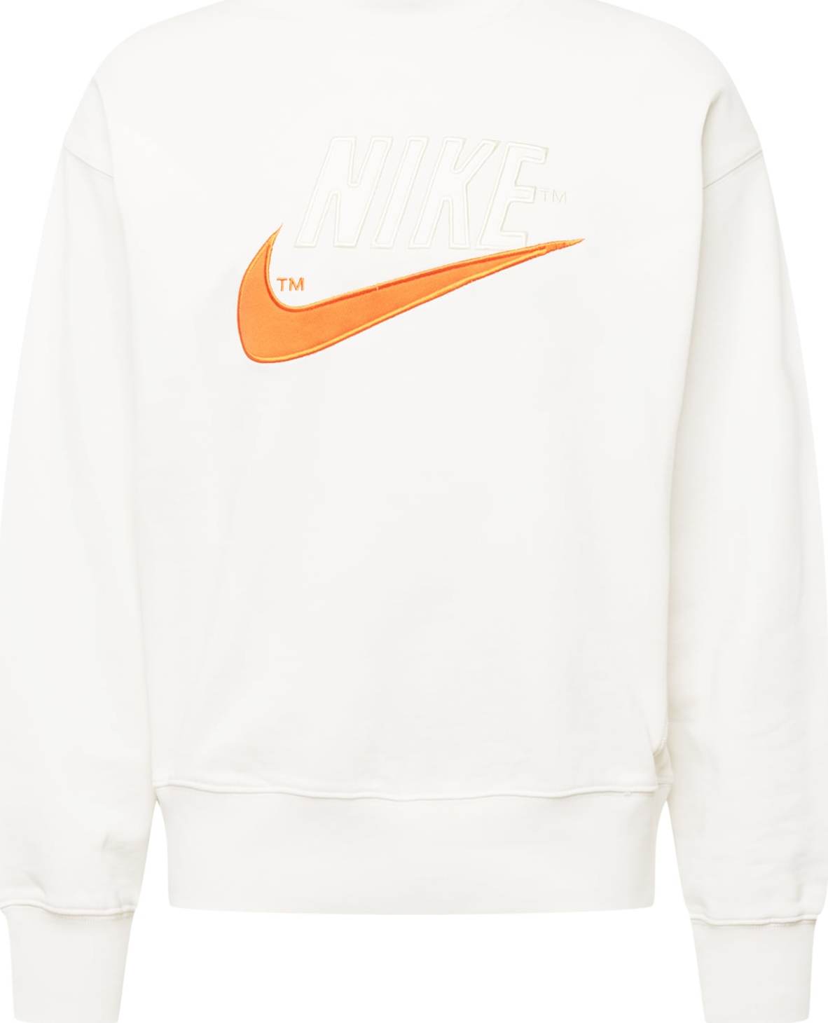 Nike Sportswear Mikina světle šedá / oranžová