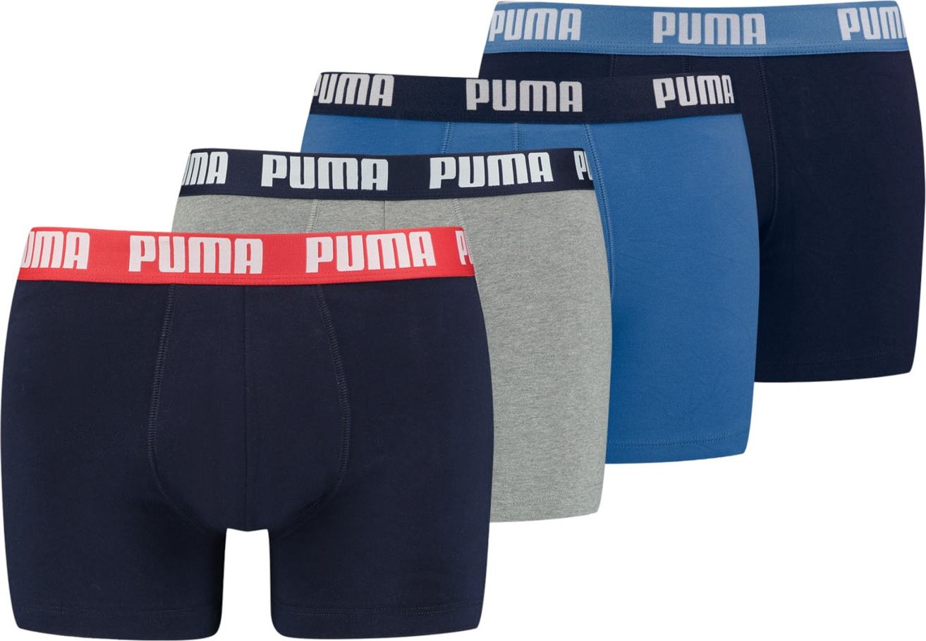 PUMA Boxerky námořnická modř / modrá / červená / šedý melír