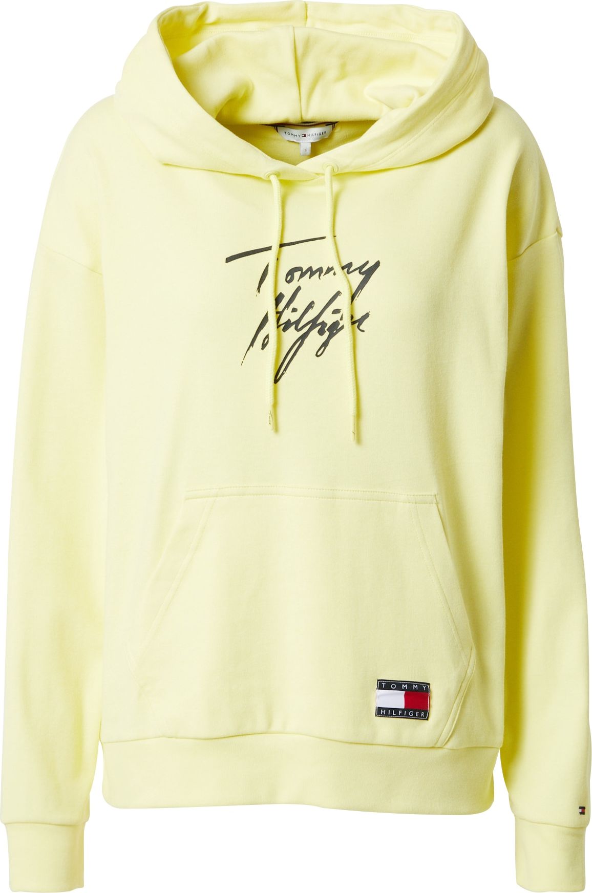 TOMMY HILFIGER Mikina světle žlutá / noční modrá / bílá / červená