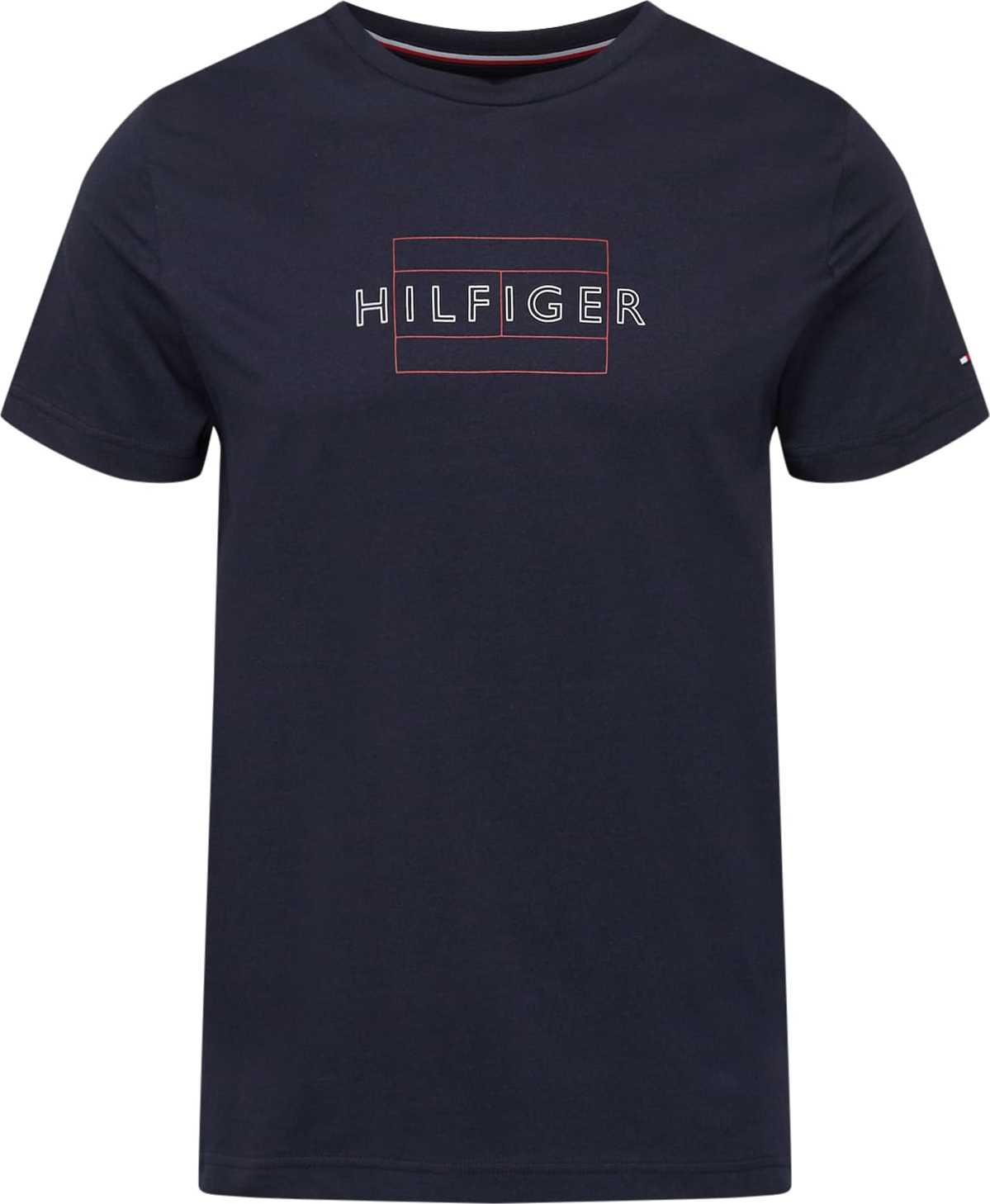 TOMMY HILFIGER Tričko marine modrá / bílá / červená