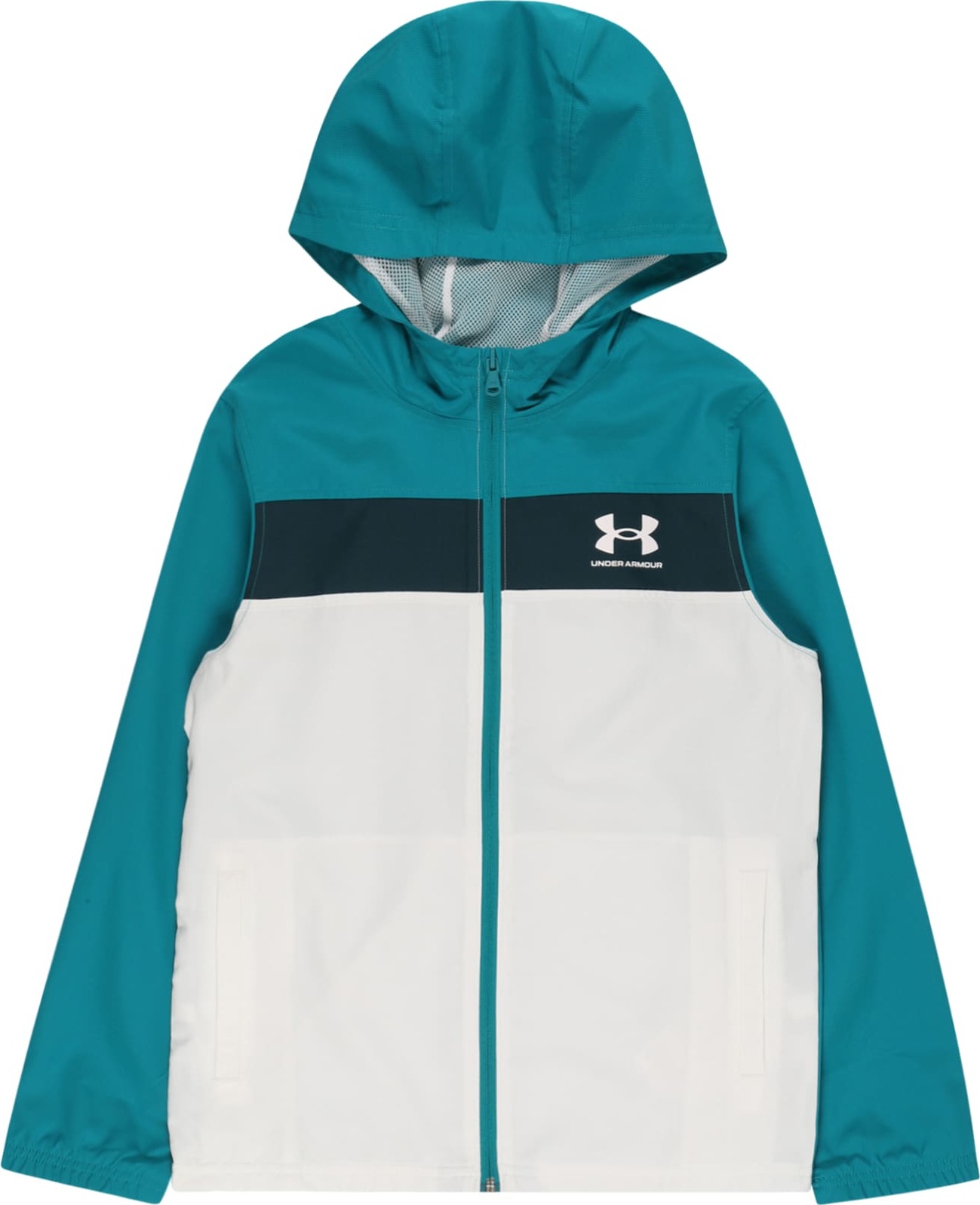 UNDER ARMOUR Sportovní bunda pastelová modrá / námořnická modř / bílá