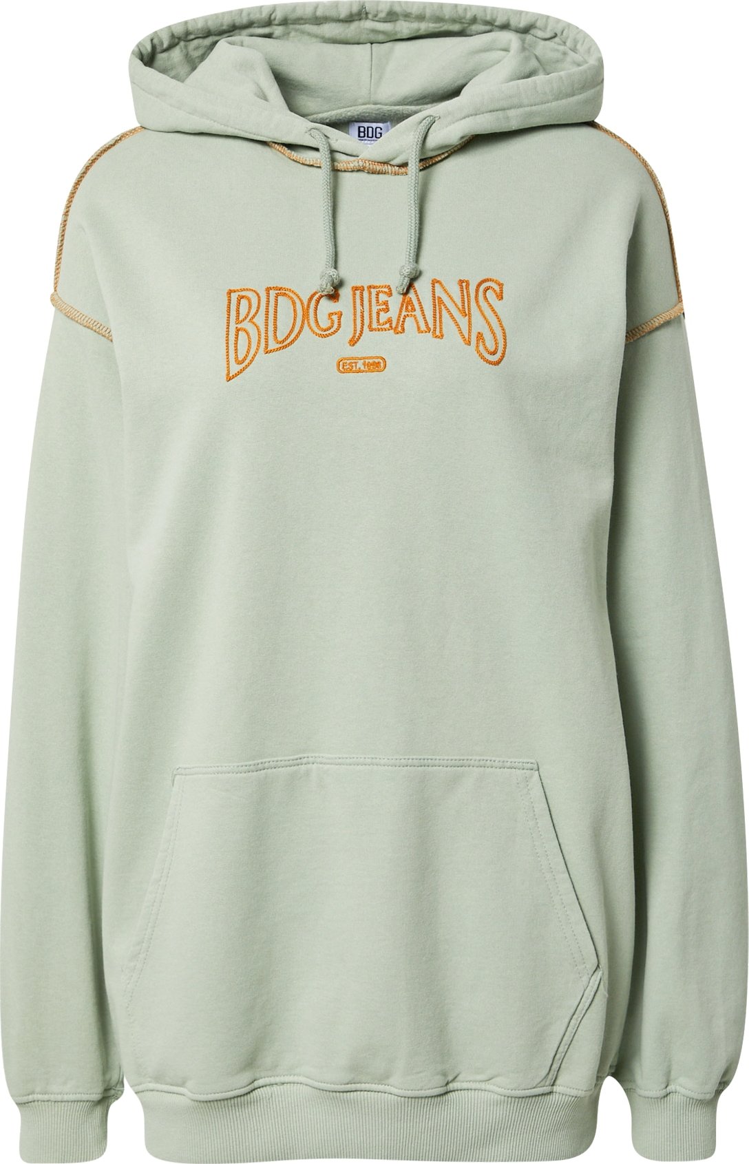 BDG Urban Outfitters Mikina pastelově zelená / oranžová