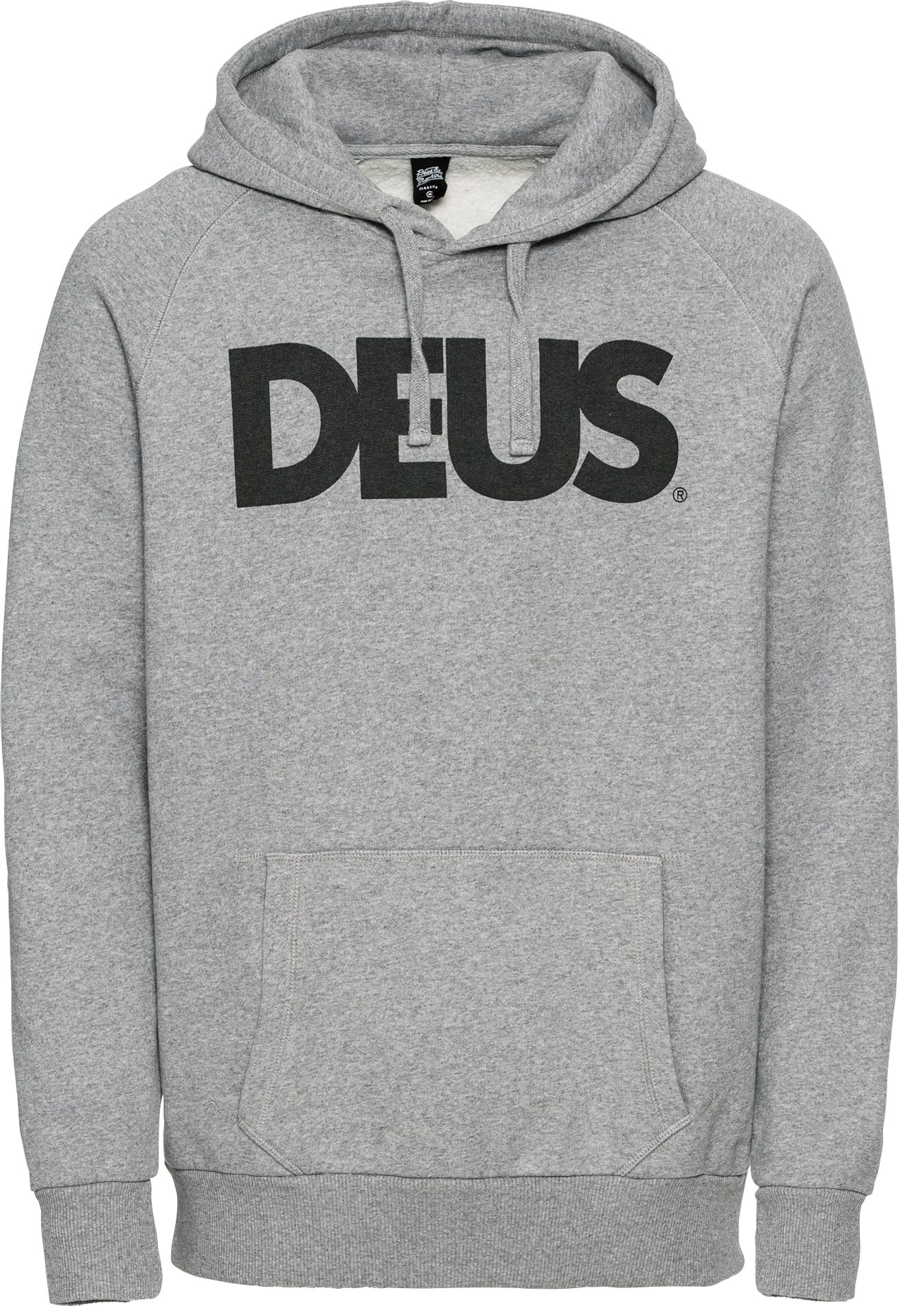 DEUS EX MACHINA Mikina 'All Caps Hoody' šedý melír / černá