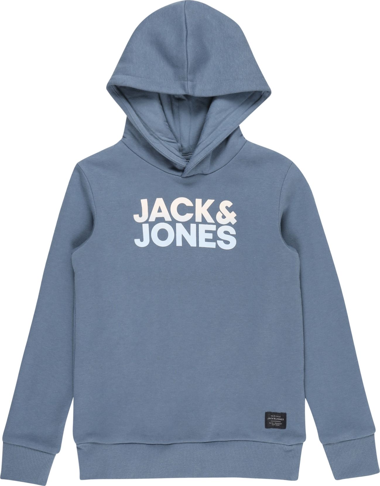 Jack & Jones Junior Mikina 'WALLACE' modrá / bílá / světlemodrá