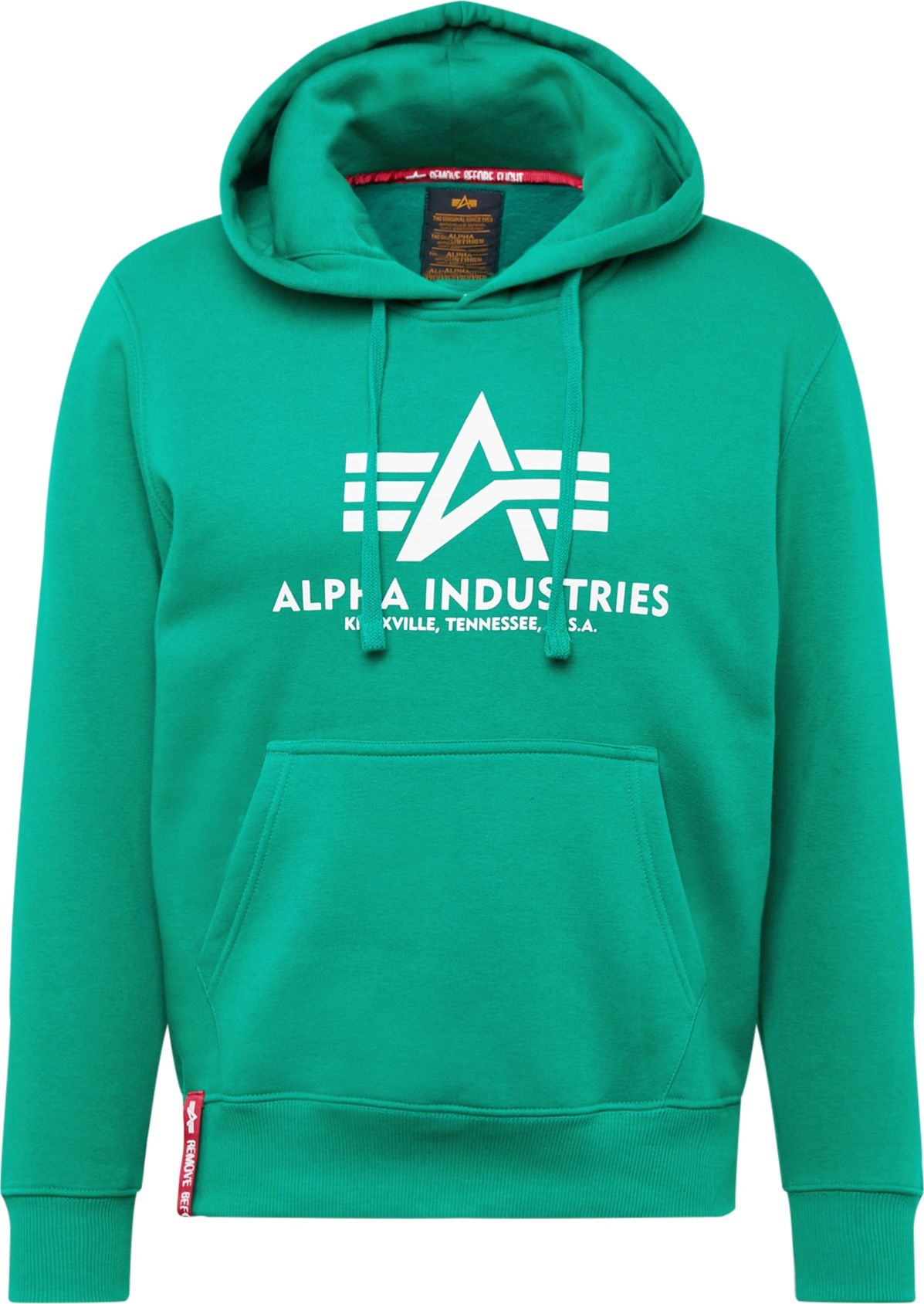 ALPHA INDUSTRIES Mikina zelená / bílá