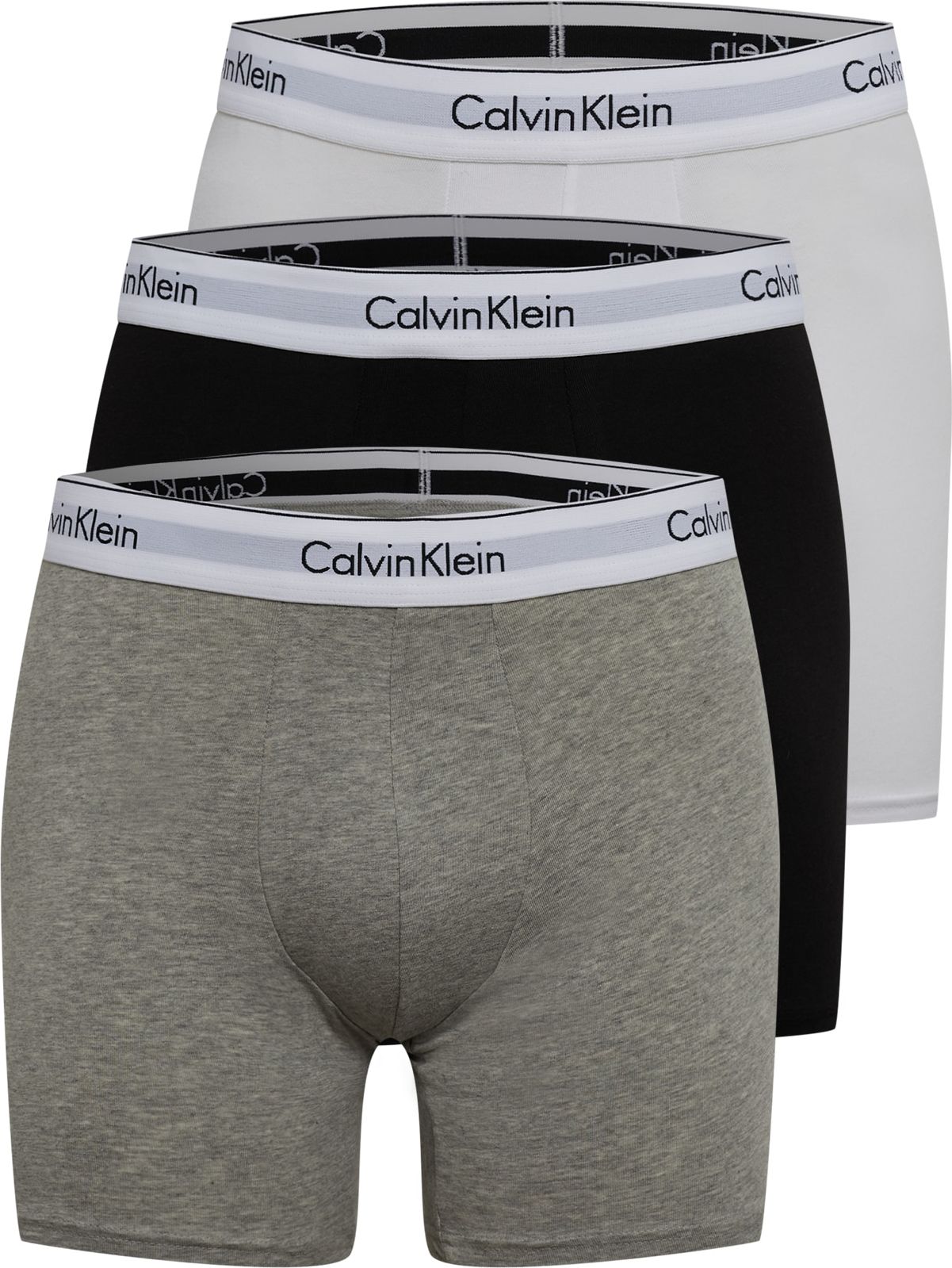 Calvin Klein Underwear Boxerky bílá / černá / šedý melír