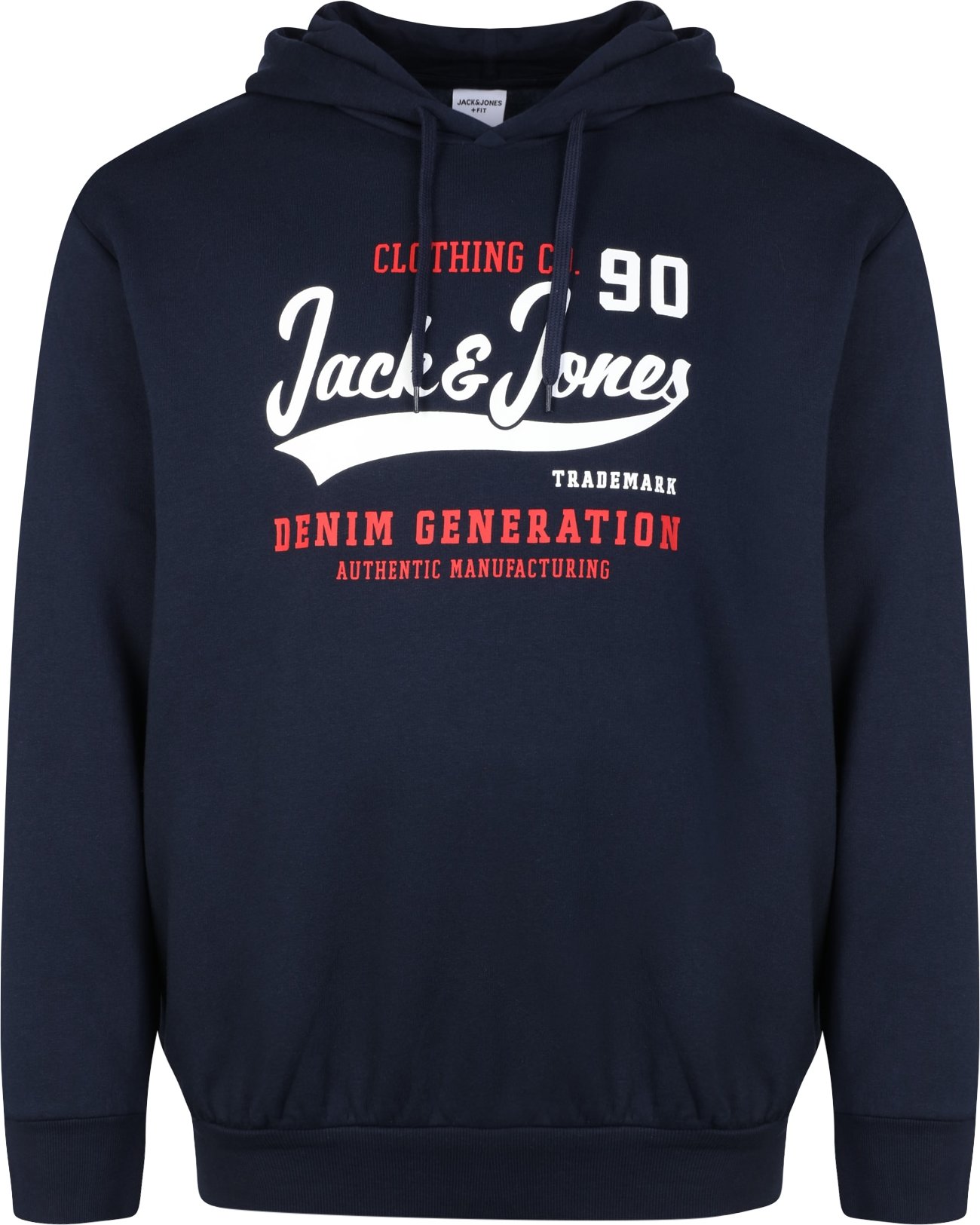 Jack & Jones Plus Mikina námořnická modř / bílá / červená