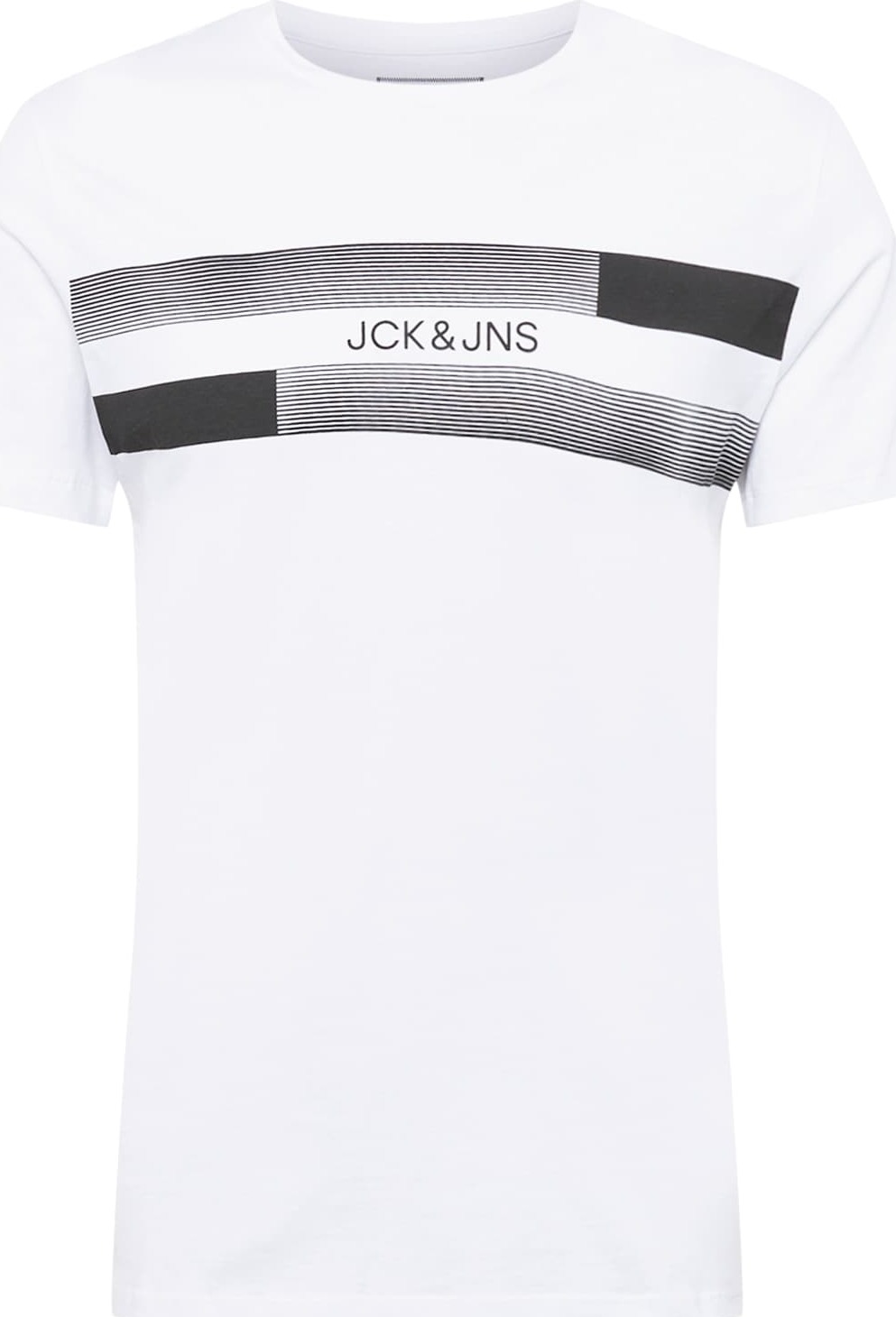 JACK & JONES Tričko 'NEW ADAM' bílá / černá