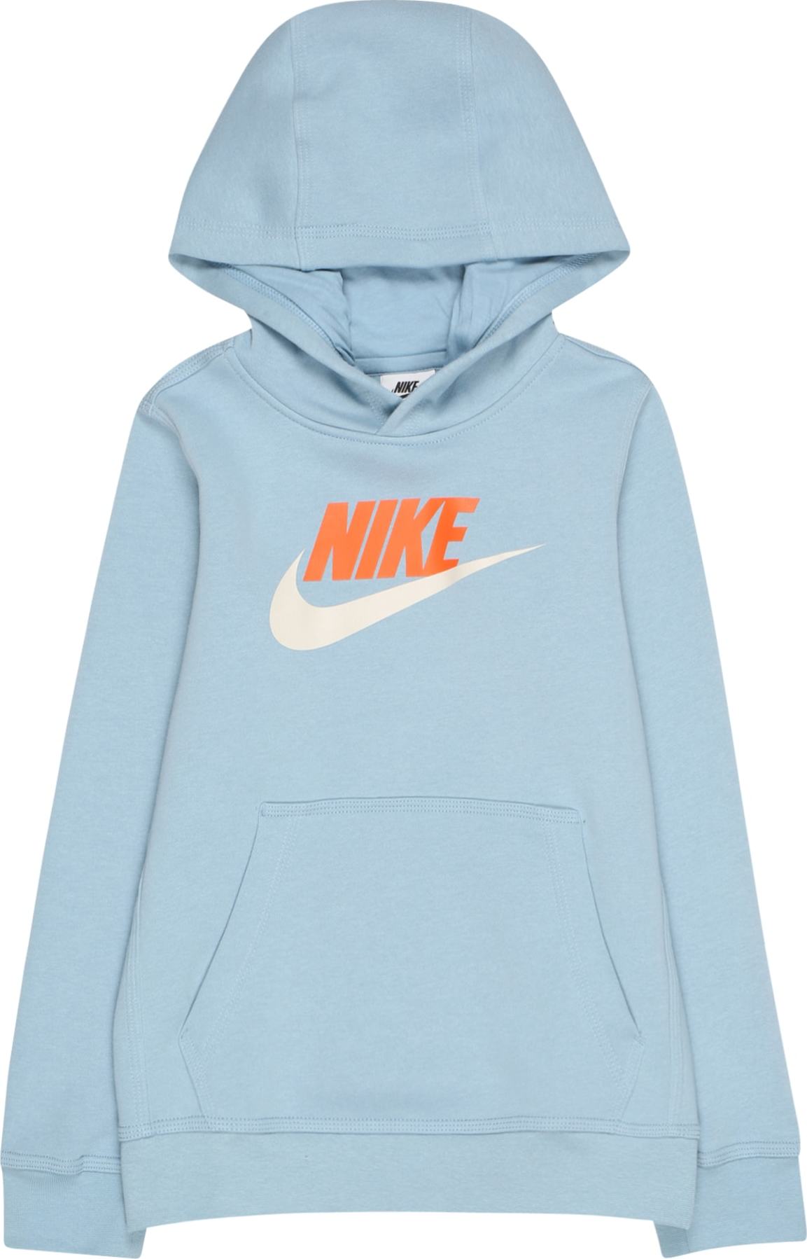 Nike Sportswear Mikina světlemodrá / oranžová / bílá