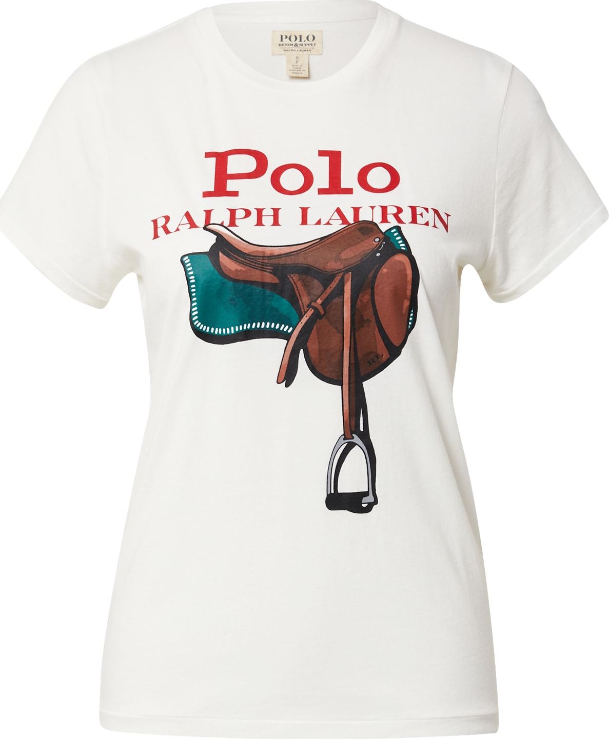 Polo Ralph Lauren Tričko bílá / tmavě červená / tmavě zelená / hnědá