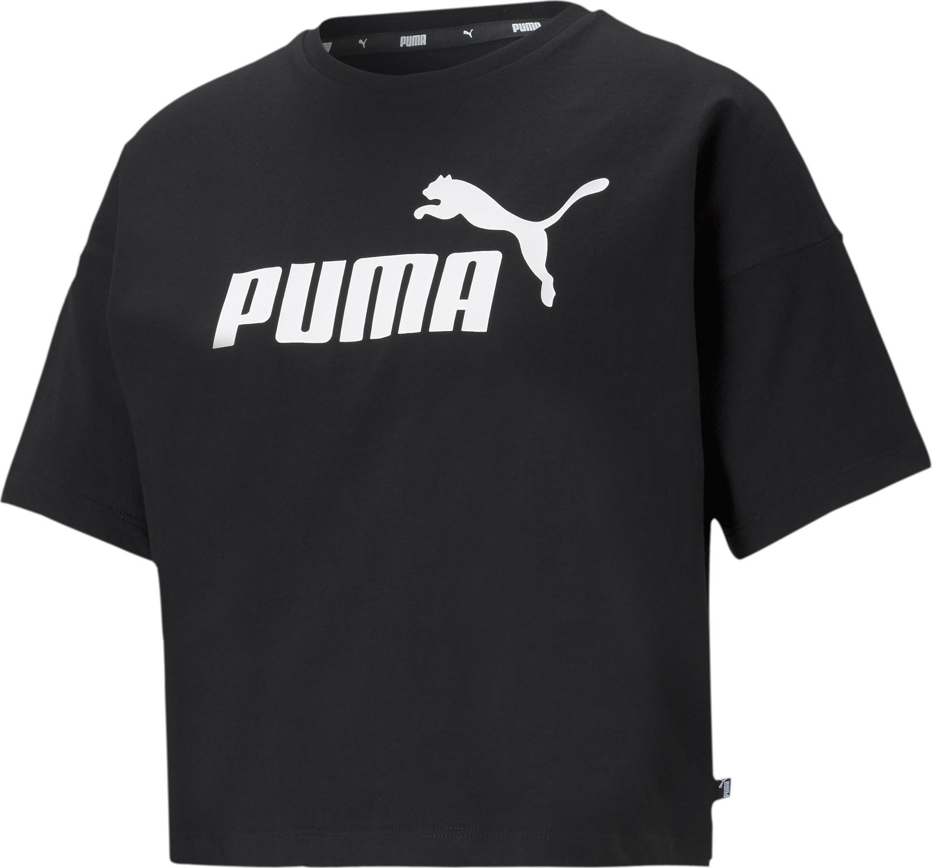 PUMA Funkční tričko černá / bílá