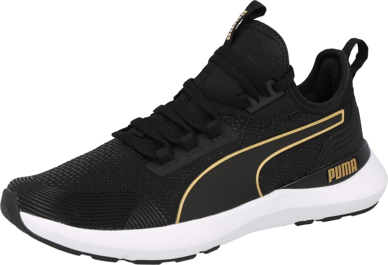 PUMA Sportovní boty 'Pure' černá / zlatá