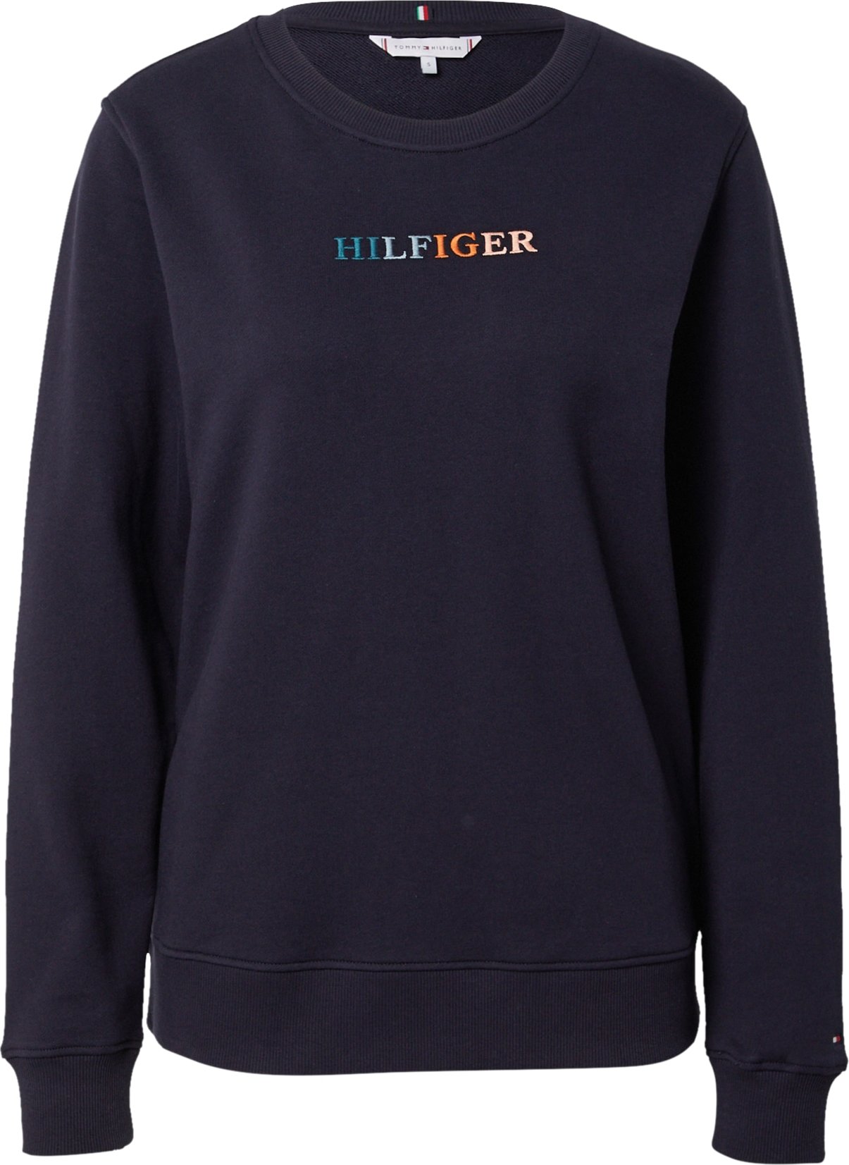 TOMMY HILFIGER Mikina noční modrá / zelená / oranžová / světle žlutá