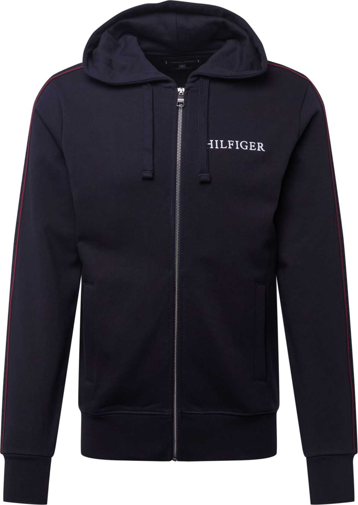 TOMMY HILFIGER Mikina s kapucí námořnická modř / bílá