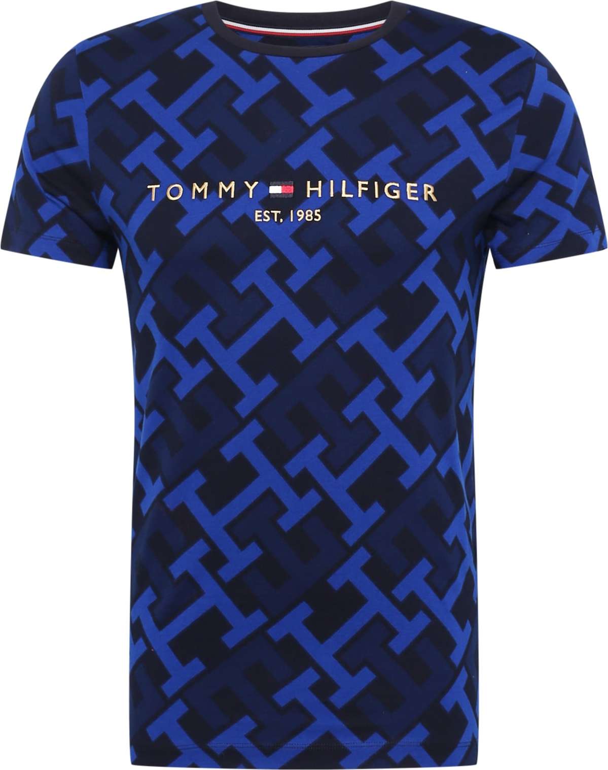 TOMMY HILFIGER Tričko modrá / námořnická modř / bílá