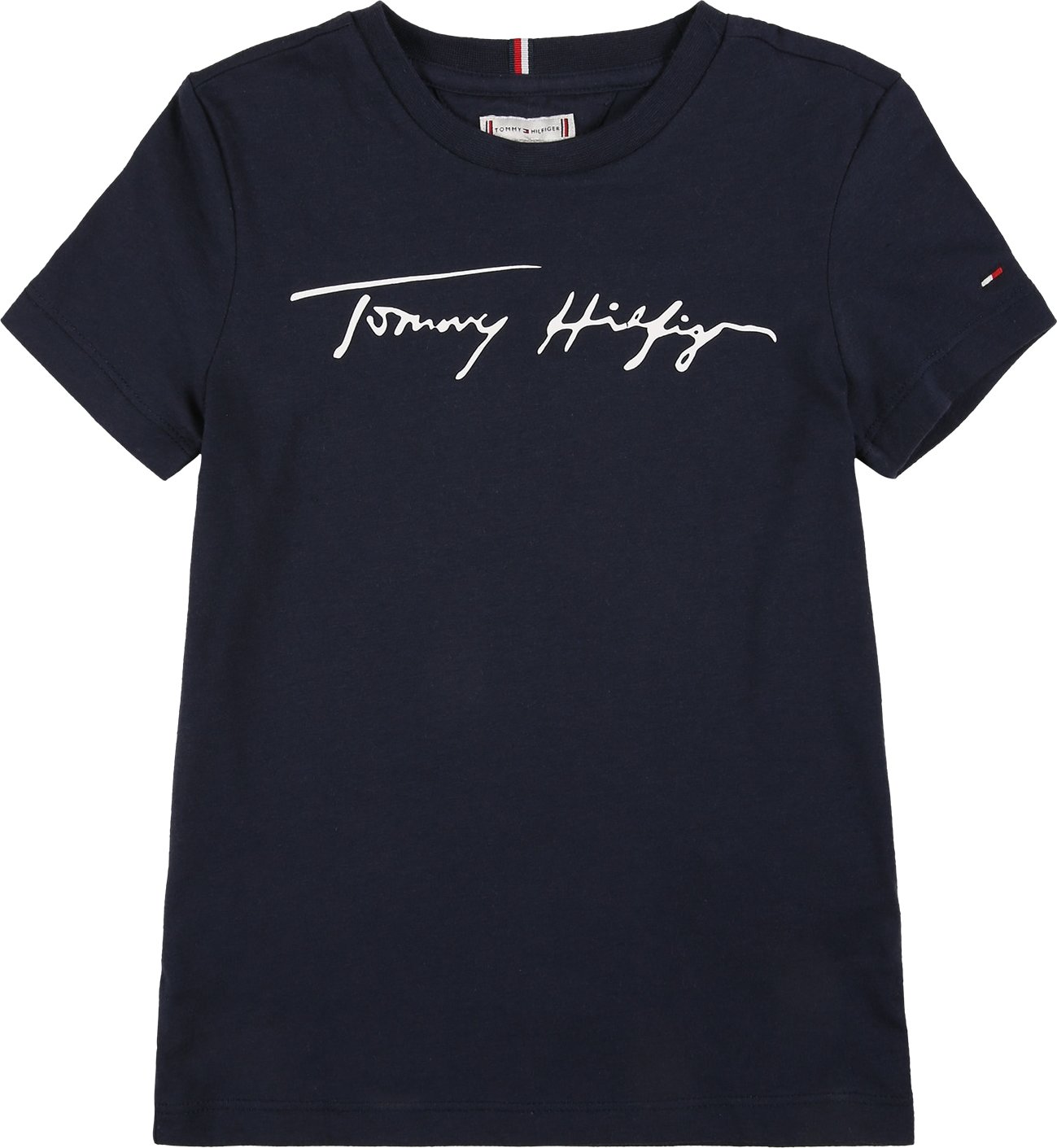 TOMMY HILFIGER Tričko námořnická modř / bílá