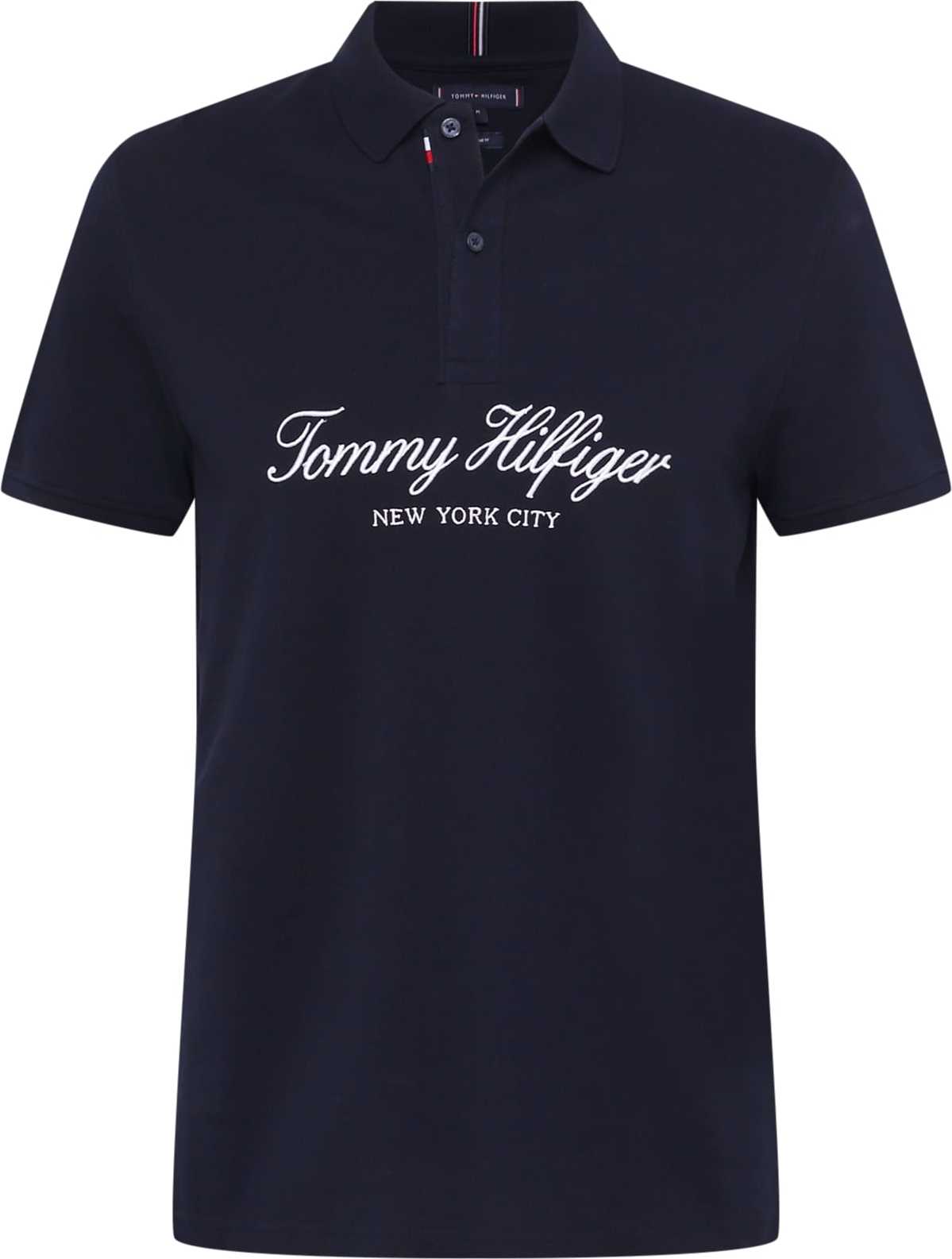 TOMMY HILFIGER Tričko bílá / červená / marine modrá