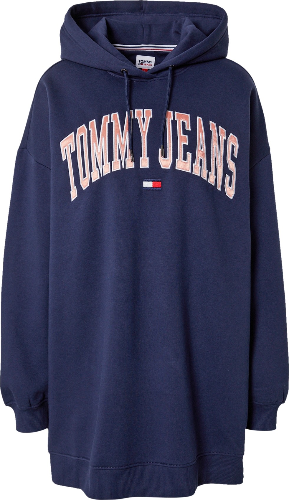 Tommy Jeans Šaty námořnická modř / bílá / červená / starorůžová