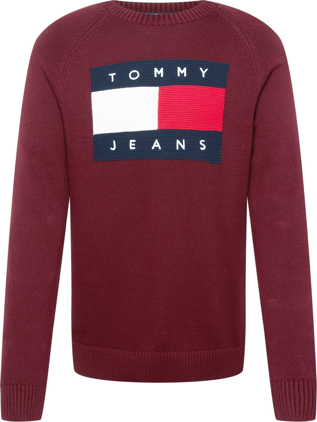 Tommy Jeans Svetr bílá / vínově červená / námořnická modř / světle červená