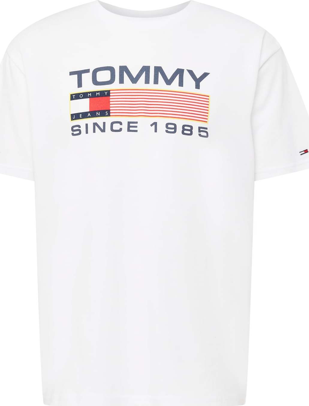 Tommy Jeans Tričko bílá / světle červená / námořnická modř / světle žlutá