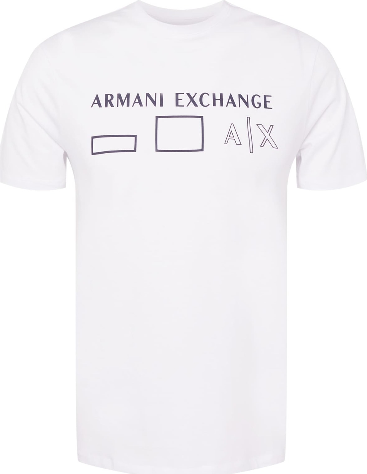 ARMANI EXCHANGE Tričko bílá / černá