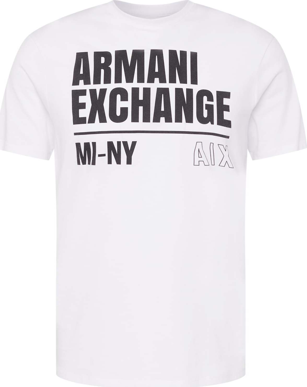 ARMANI EXCHANGE Tričko bílá / černá