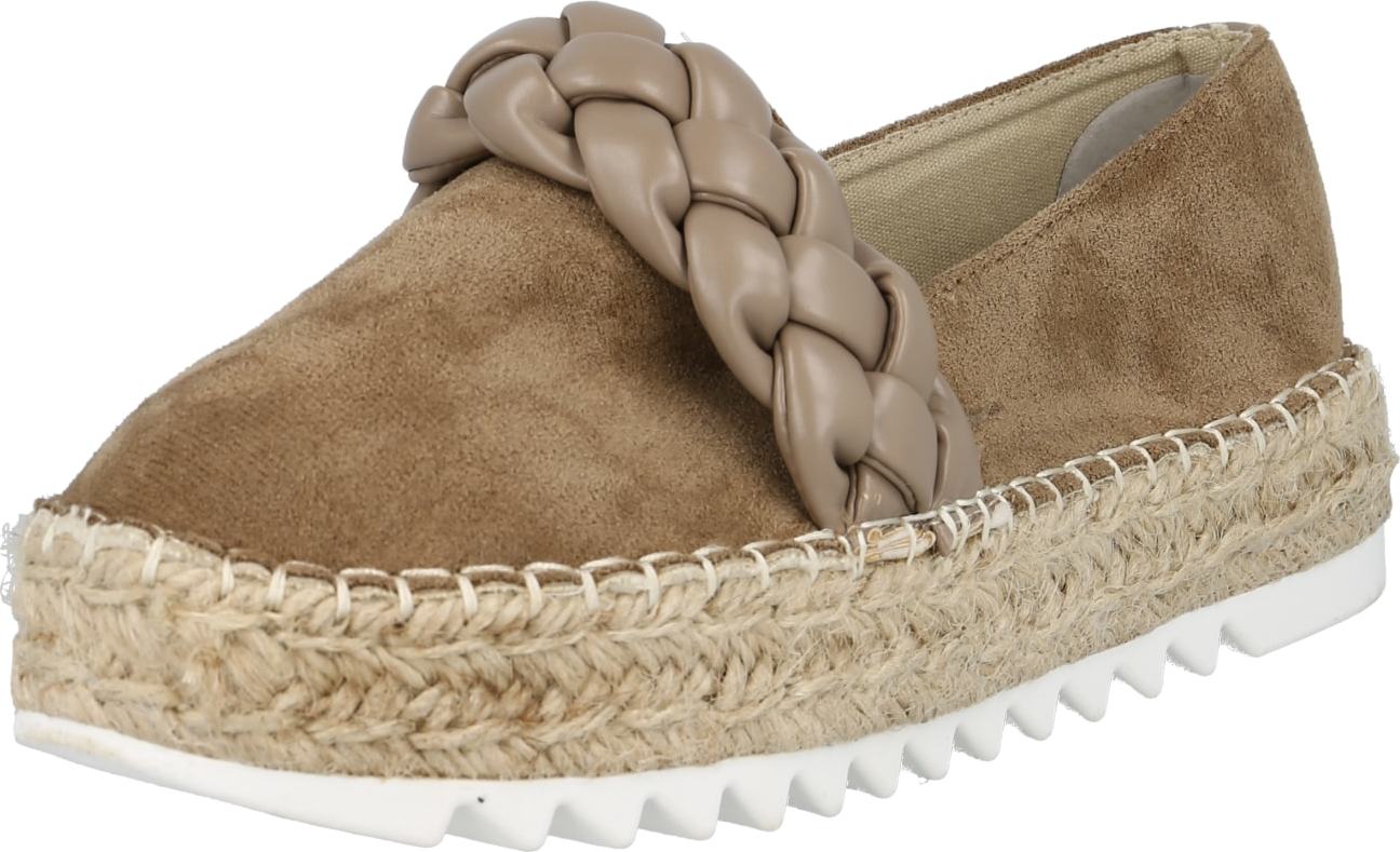 BULLBOXER Espadrilky hnědá / béžová / šedobéžová