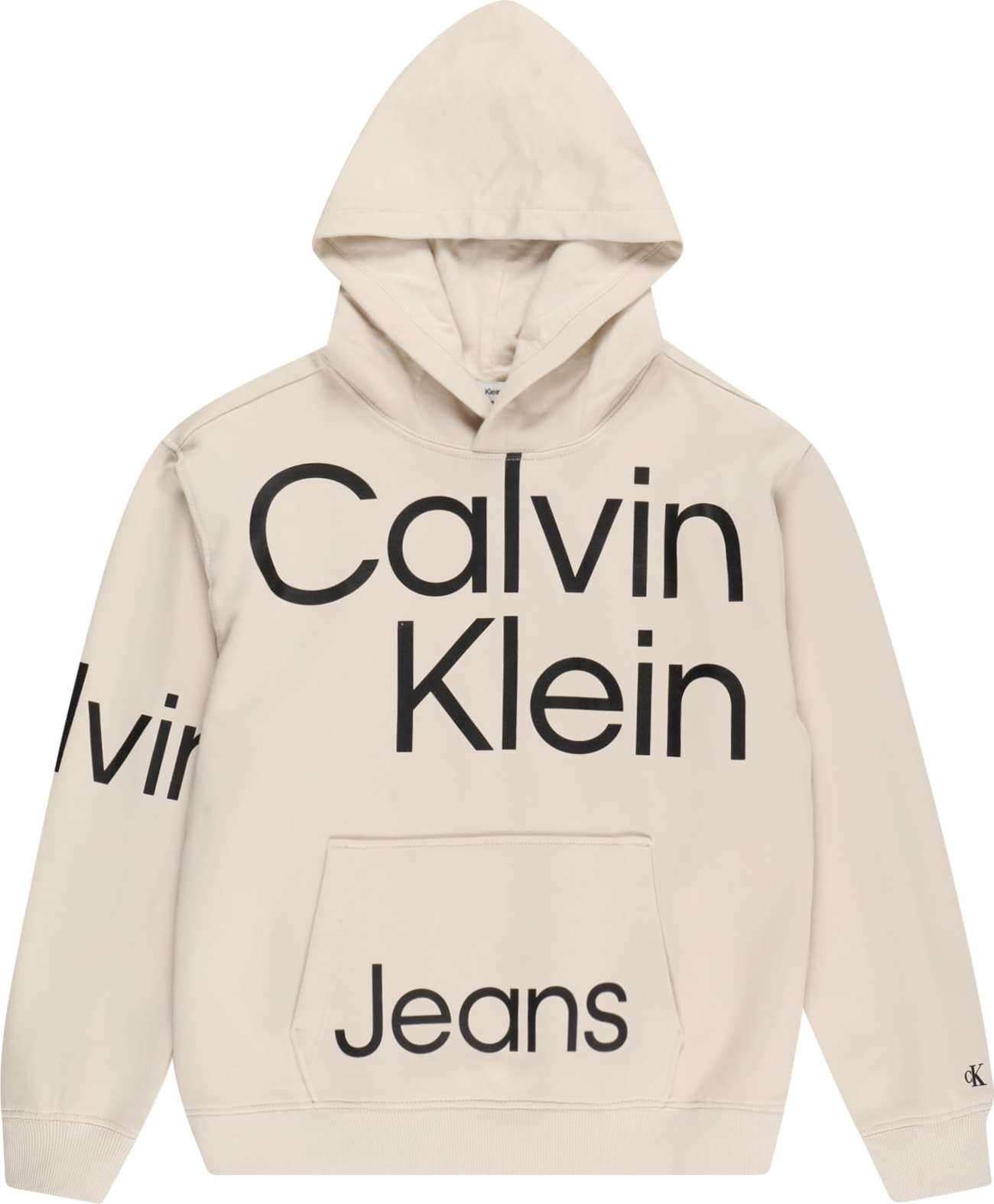 Calvin Klein Jeans Mikina 'BOLD' režná / černá