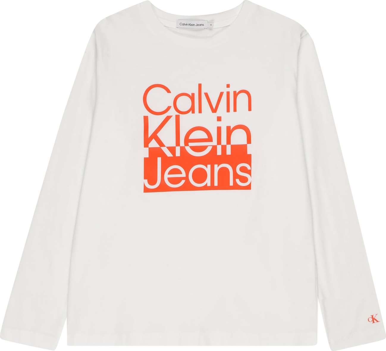 Calvin Klein Tričko bílá / mandarinkoná