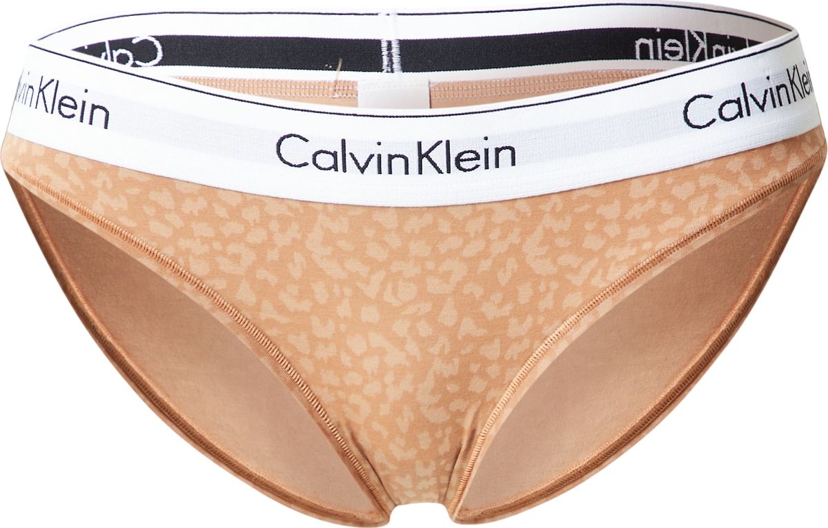 Calvin Klein Underwear Kalhotky cappuccino / světle béžová / bílá / černá