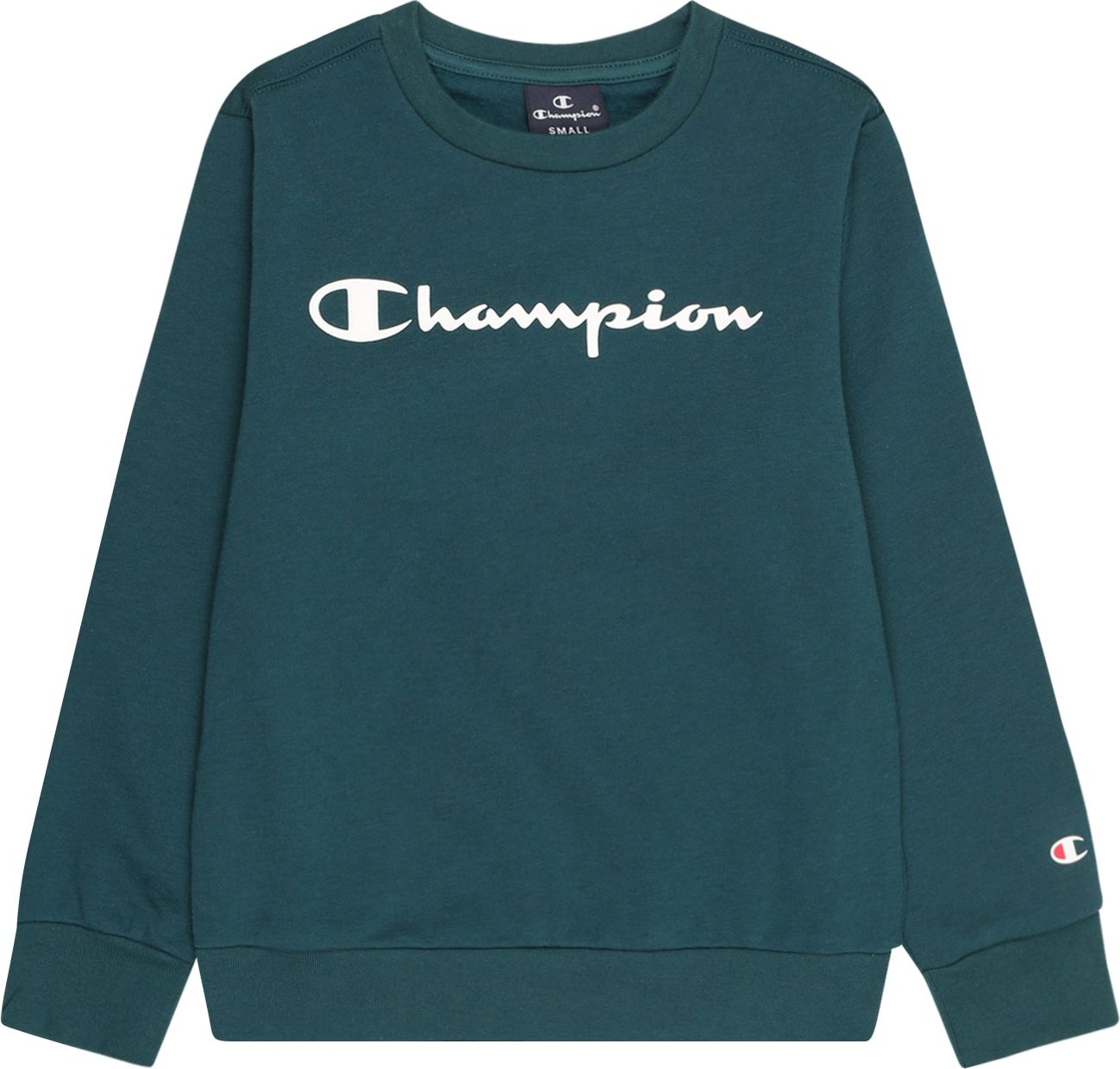 Champion Authentic Athletic Apparel Mikina smaragdová / bílá / jasně červená