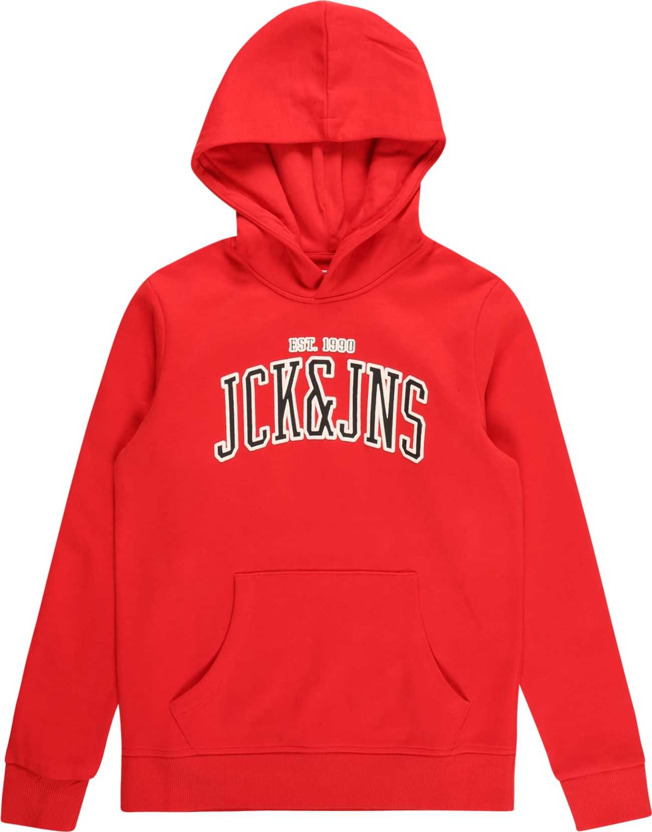 Jack & Jones Junior Mikina červená / bílá / černá